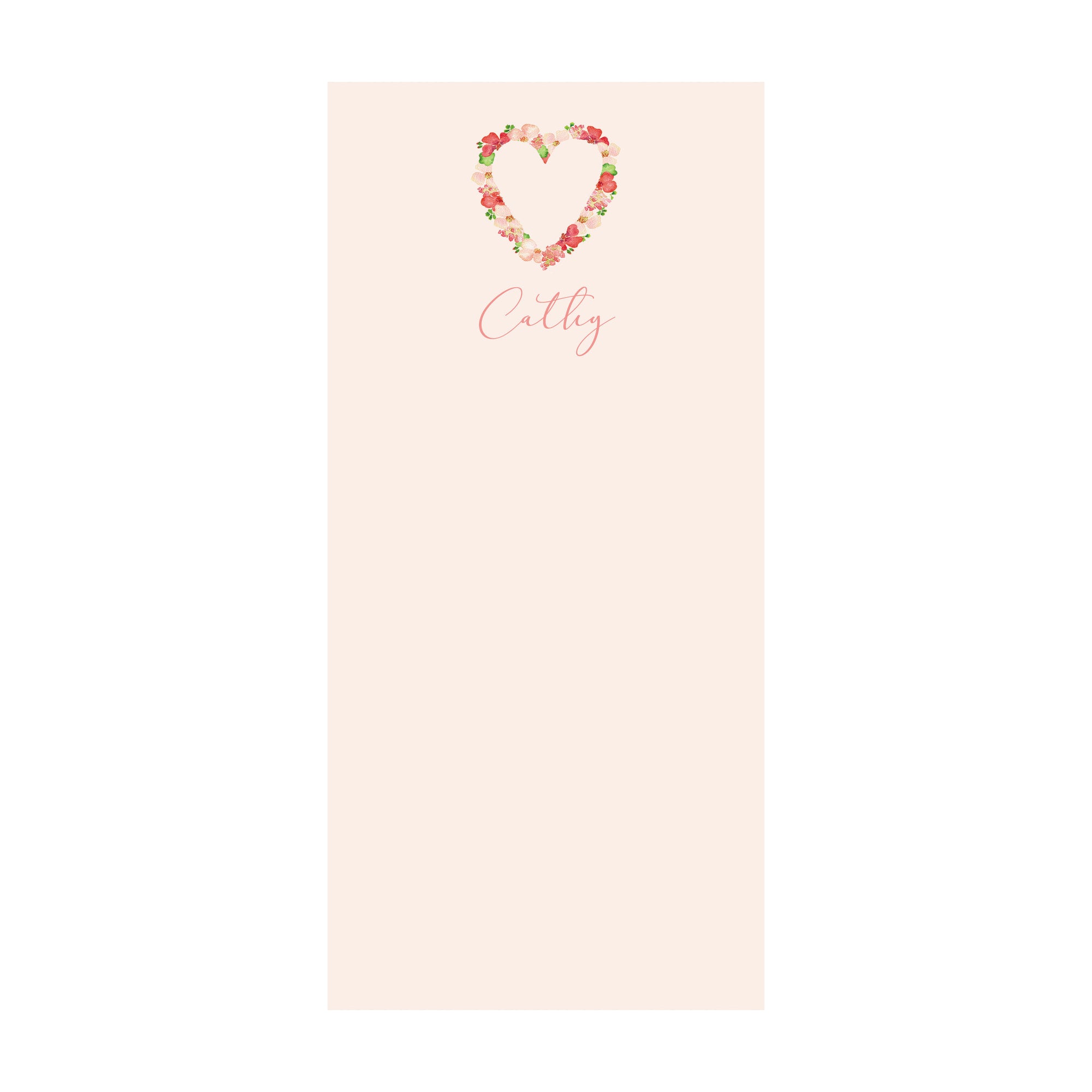 Flower Heart Notepad- Personalized