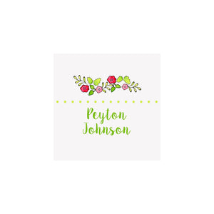 Flower Garland Gift Tags & Stickers