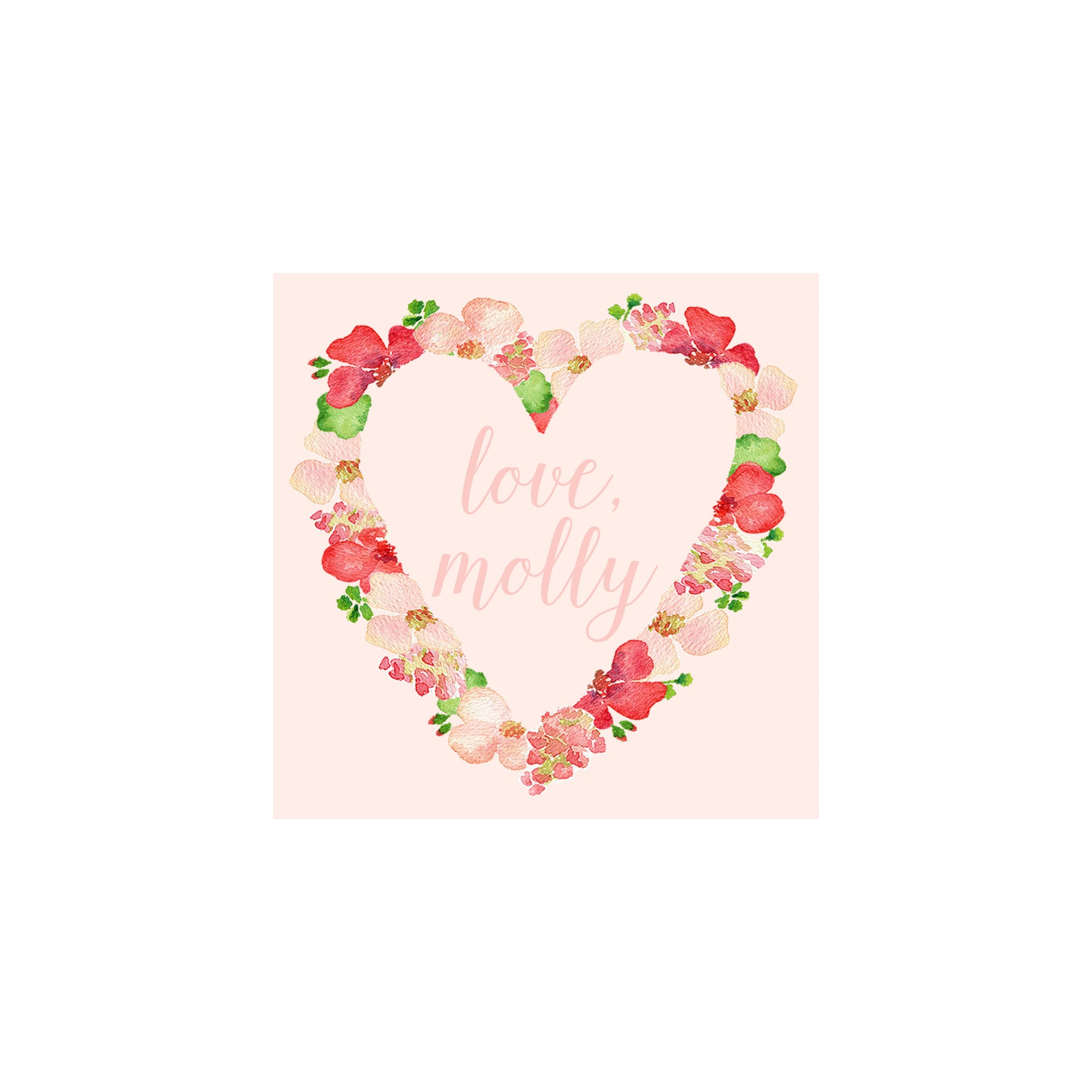 Flower Heart Gift Tags & Stickers