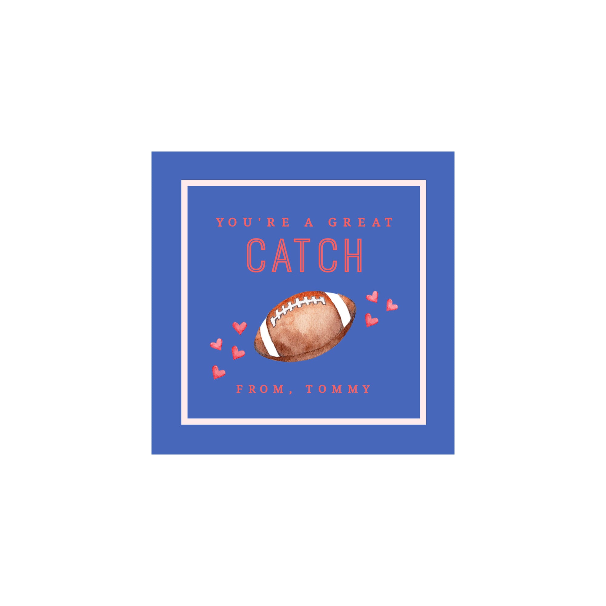 Football Valentine Gift Tags & Stickers