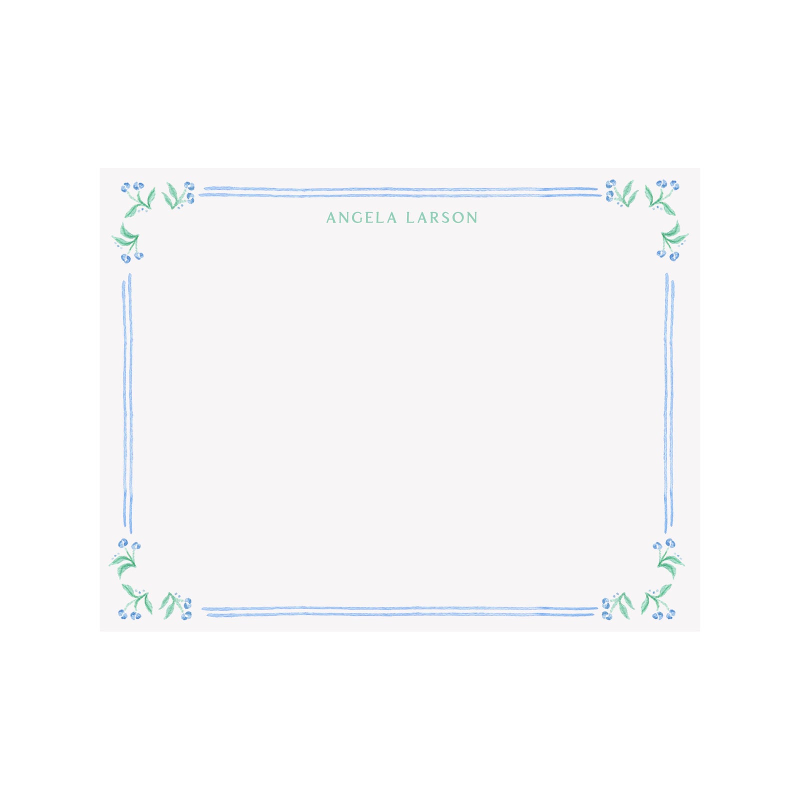French Floral Border Personalized Stationery