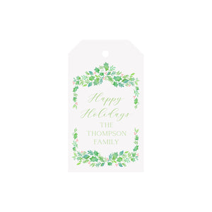 Garland Berries Green Personalized Luggage Gift Tags