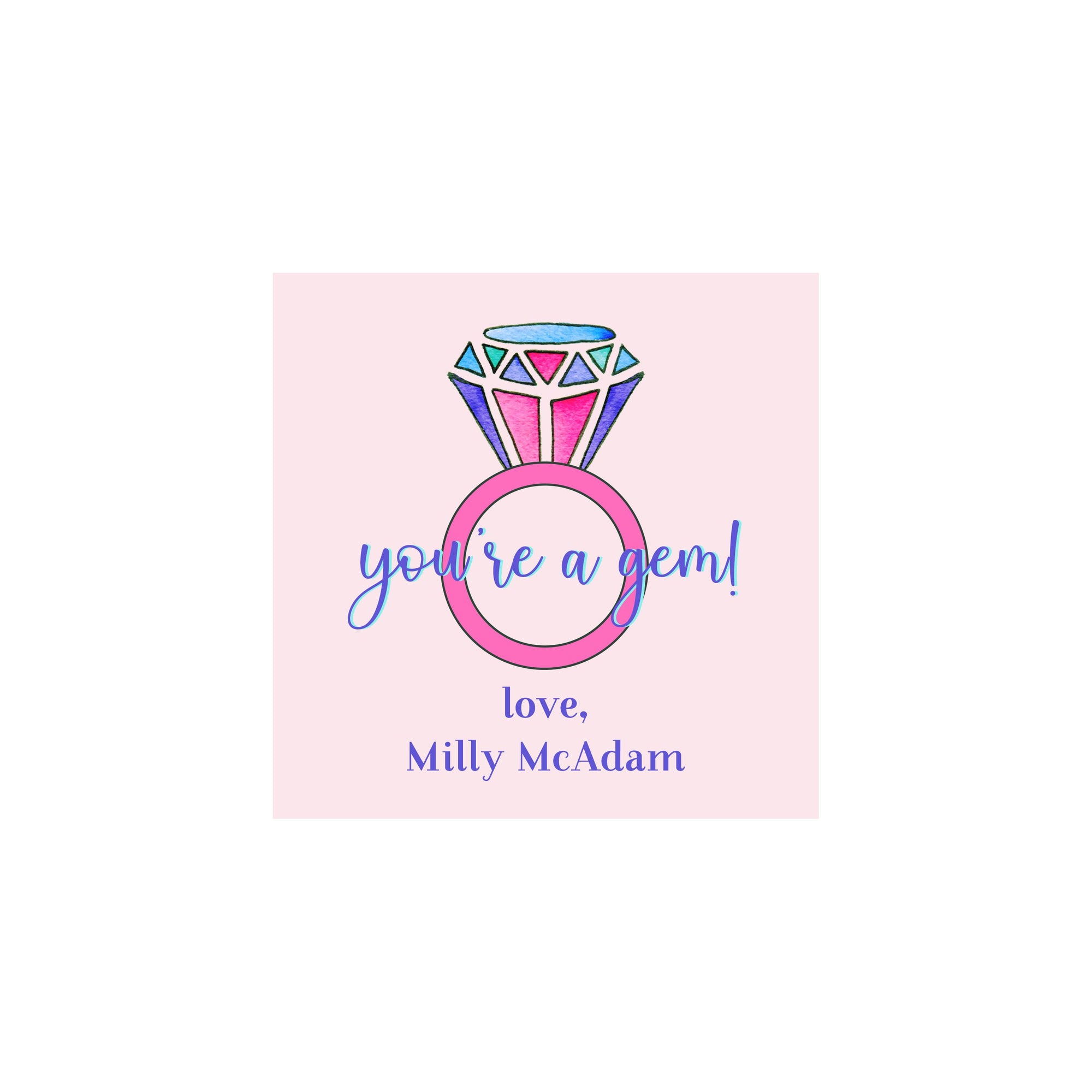 You're a Gem Valentine Gift Tags & Stickers
