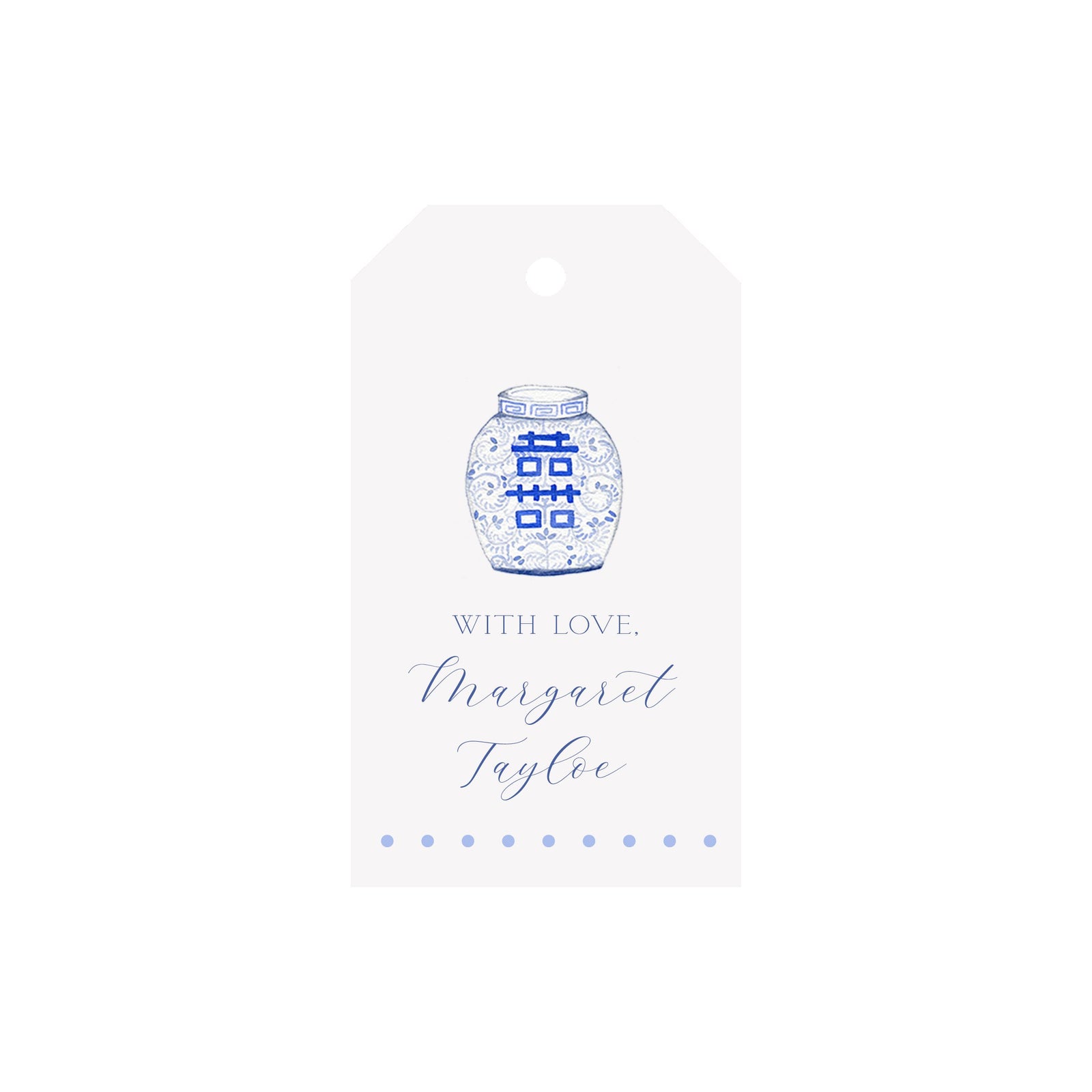 Ginger Jar Personalized Luggage Gift Tags