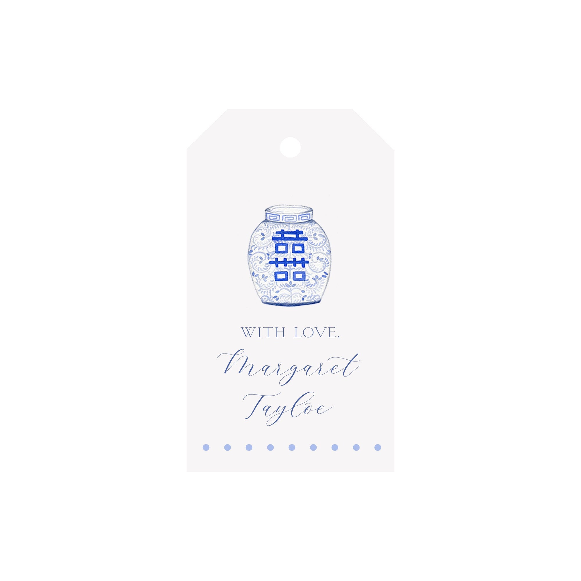 Ginger Jar Personalized Luggage Gift Tags