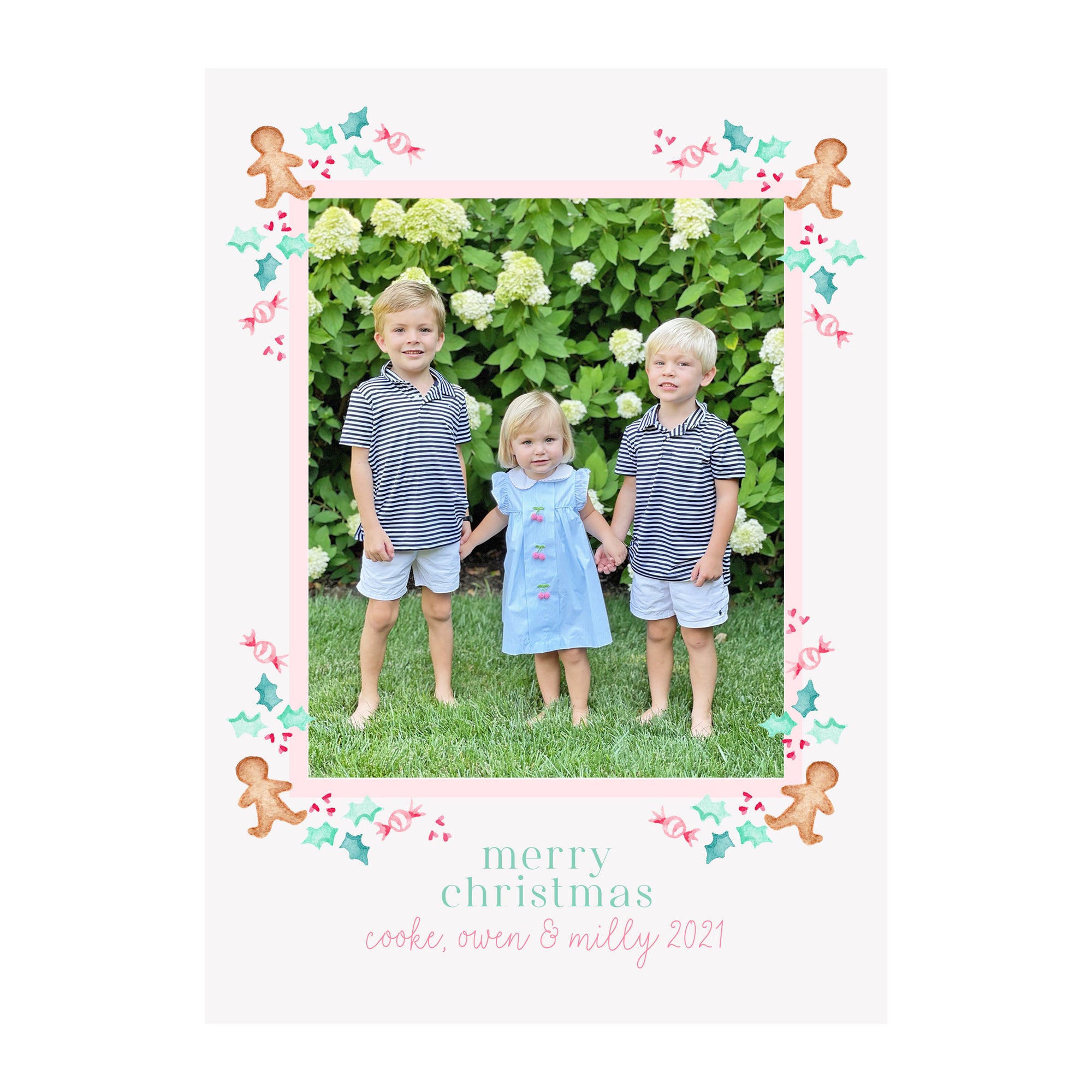 Gingerbread Sweets Holiday Photo Cards