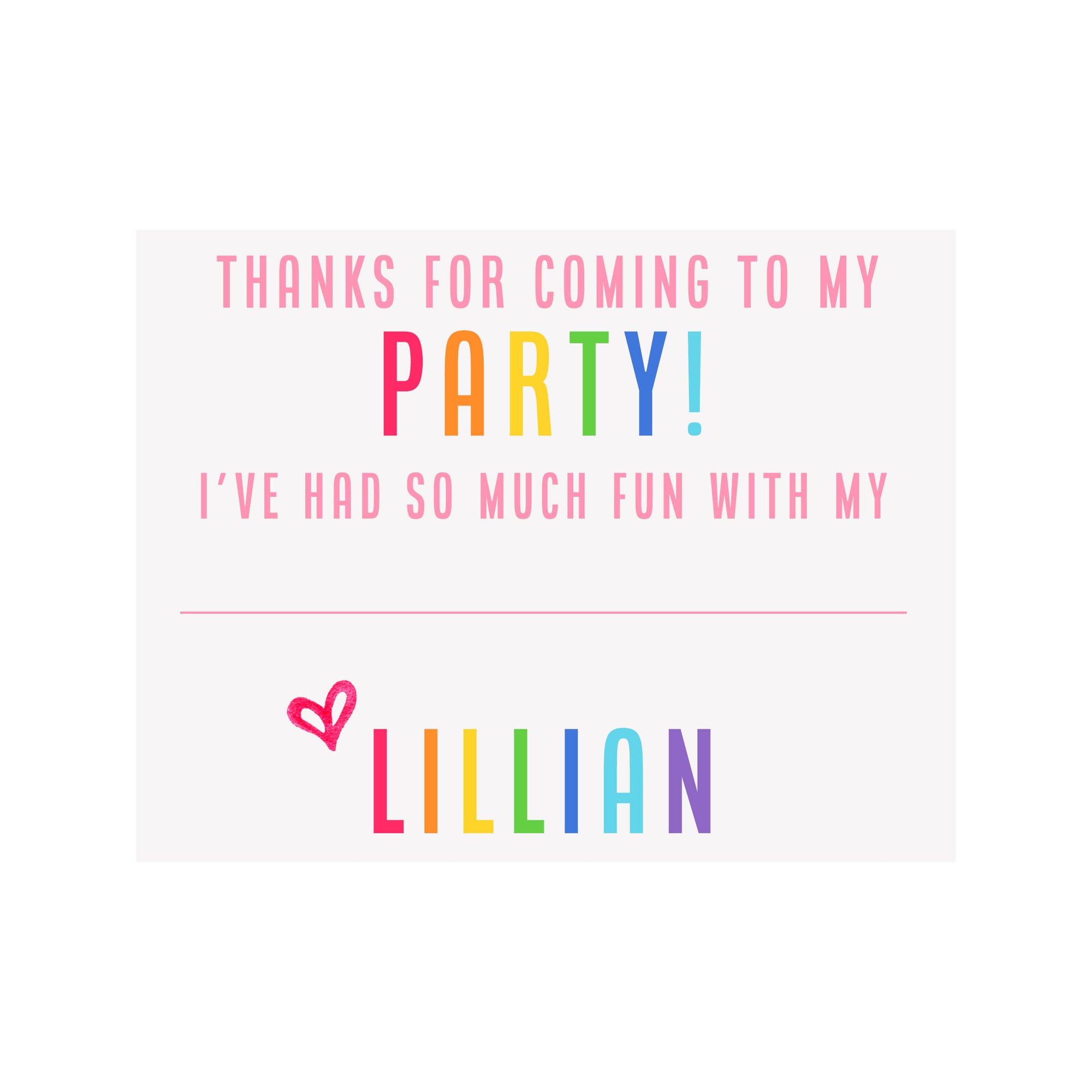 Party Stationery- Pink
