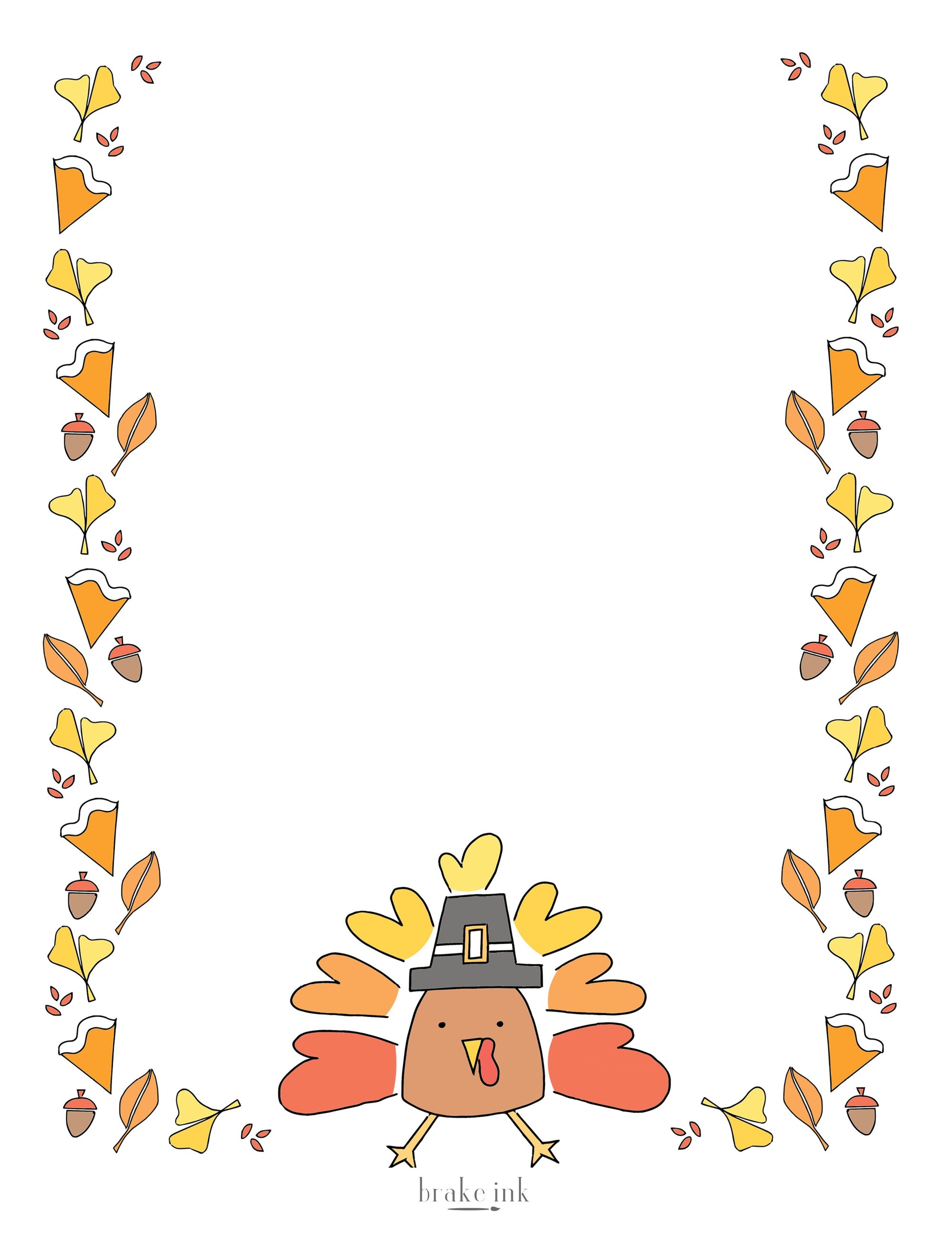 Turkey Table Topper- Printable Thanksgiving Paper