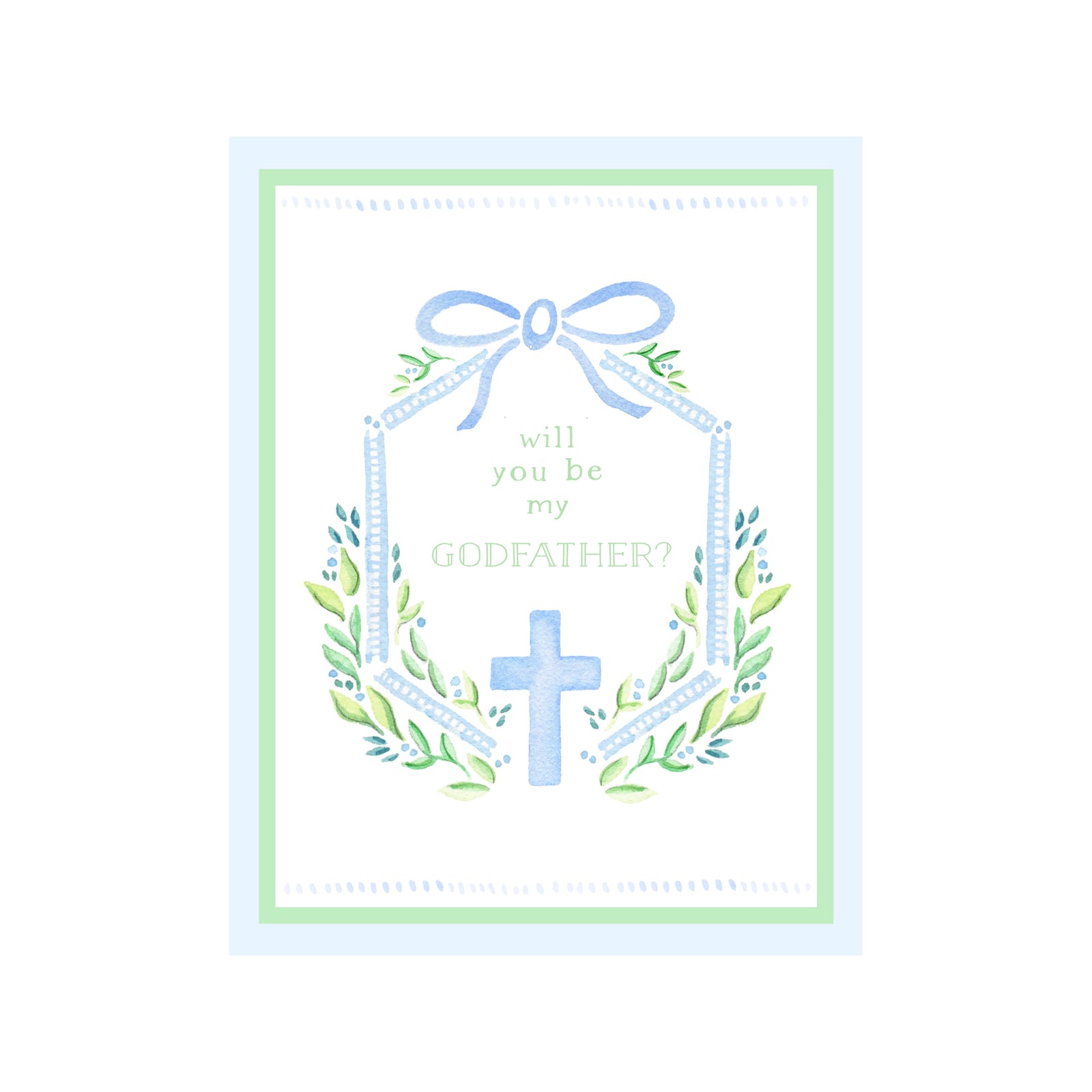 Will you be my Godfather Greeting Card