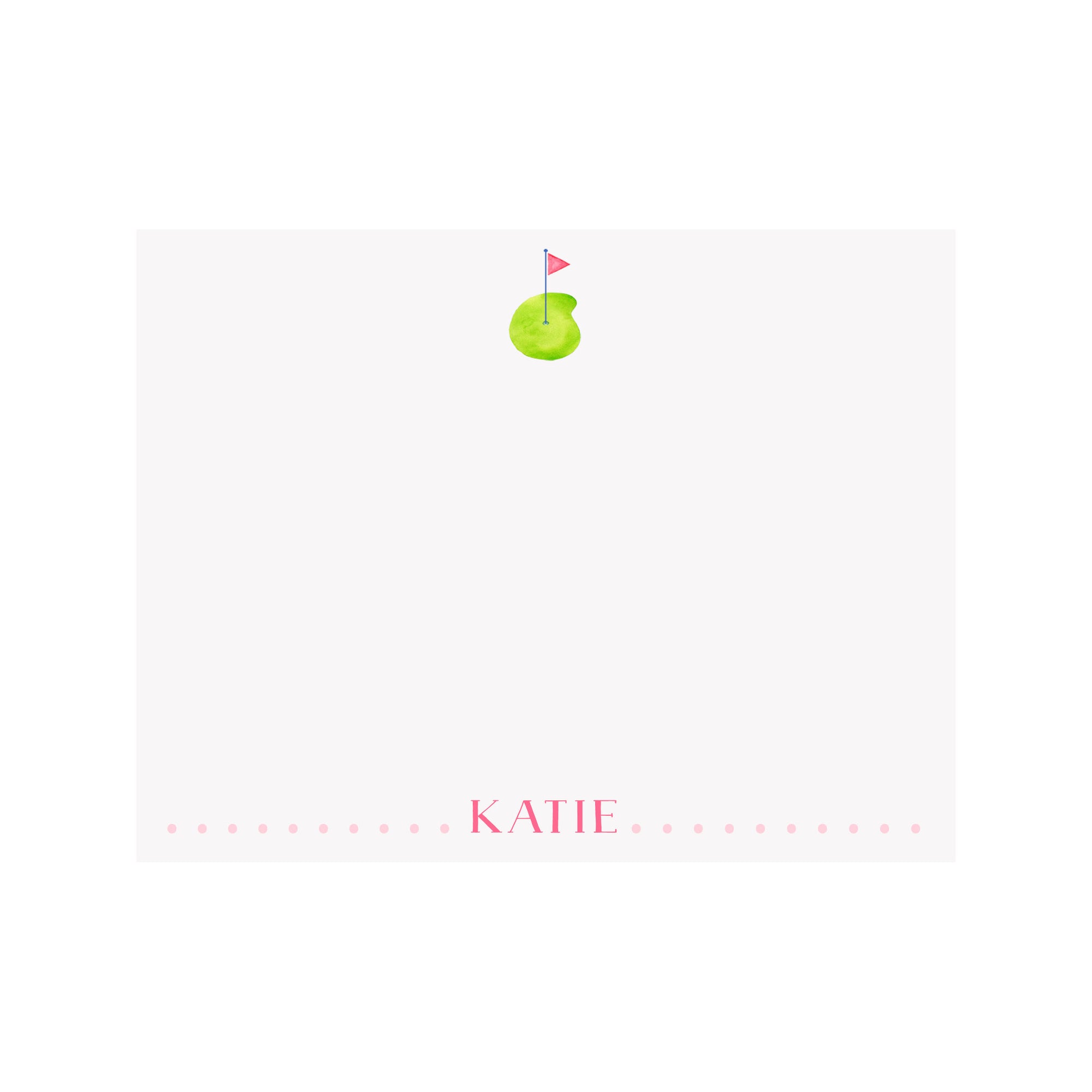 Golf Green  Stationery- Pink