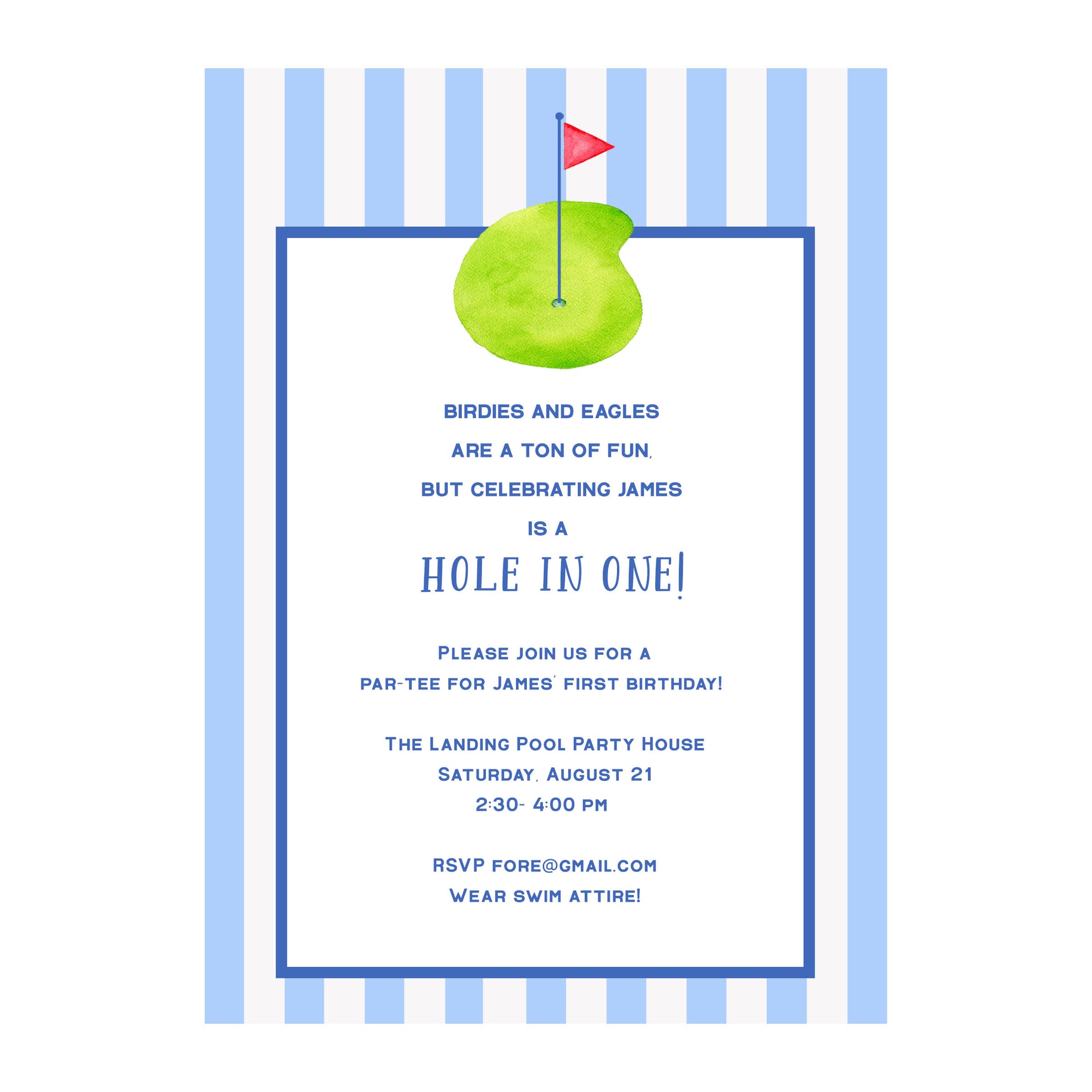 Golf Party Invitation