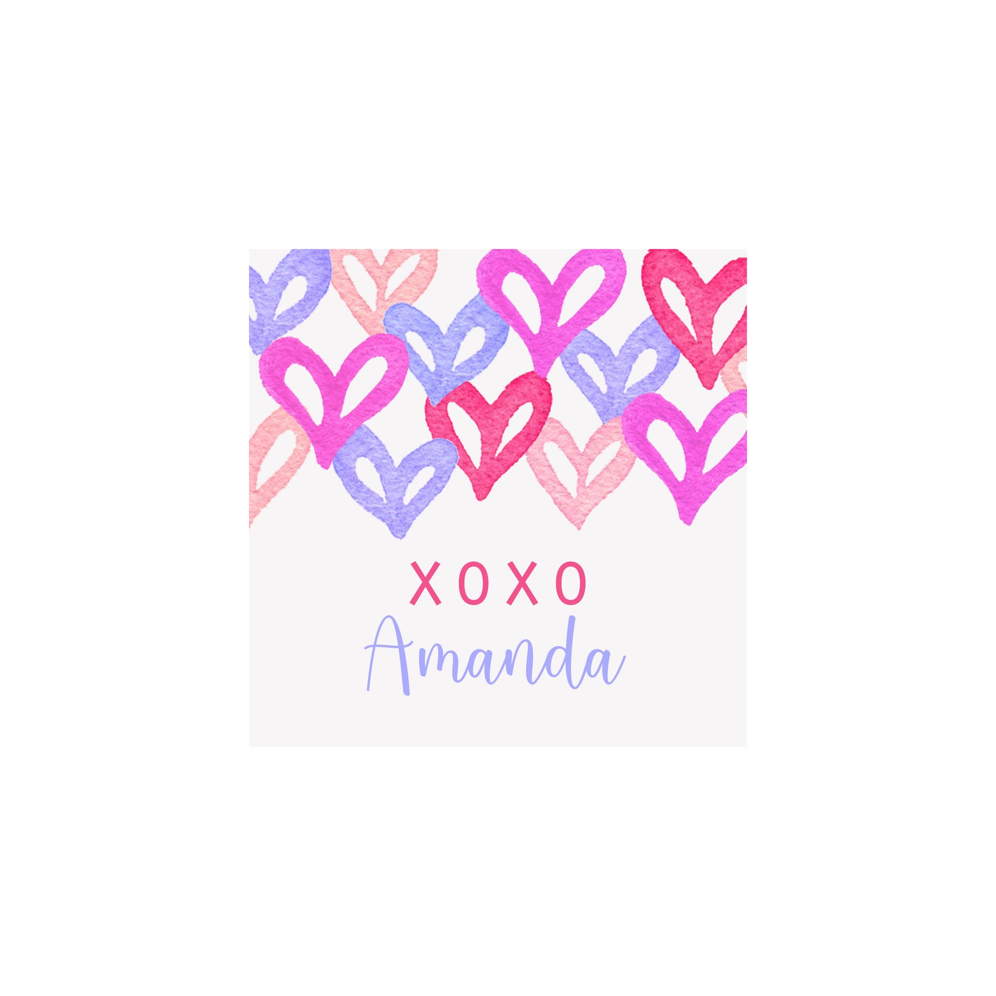 Graffiti Hearts Gift Tags & Stickers- Pink & Purple