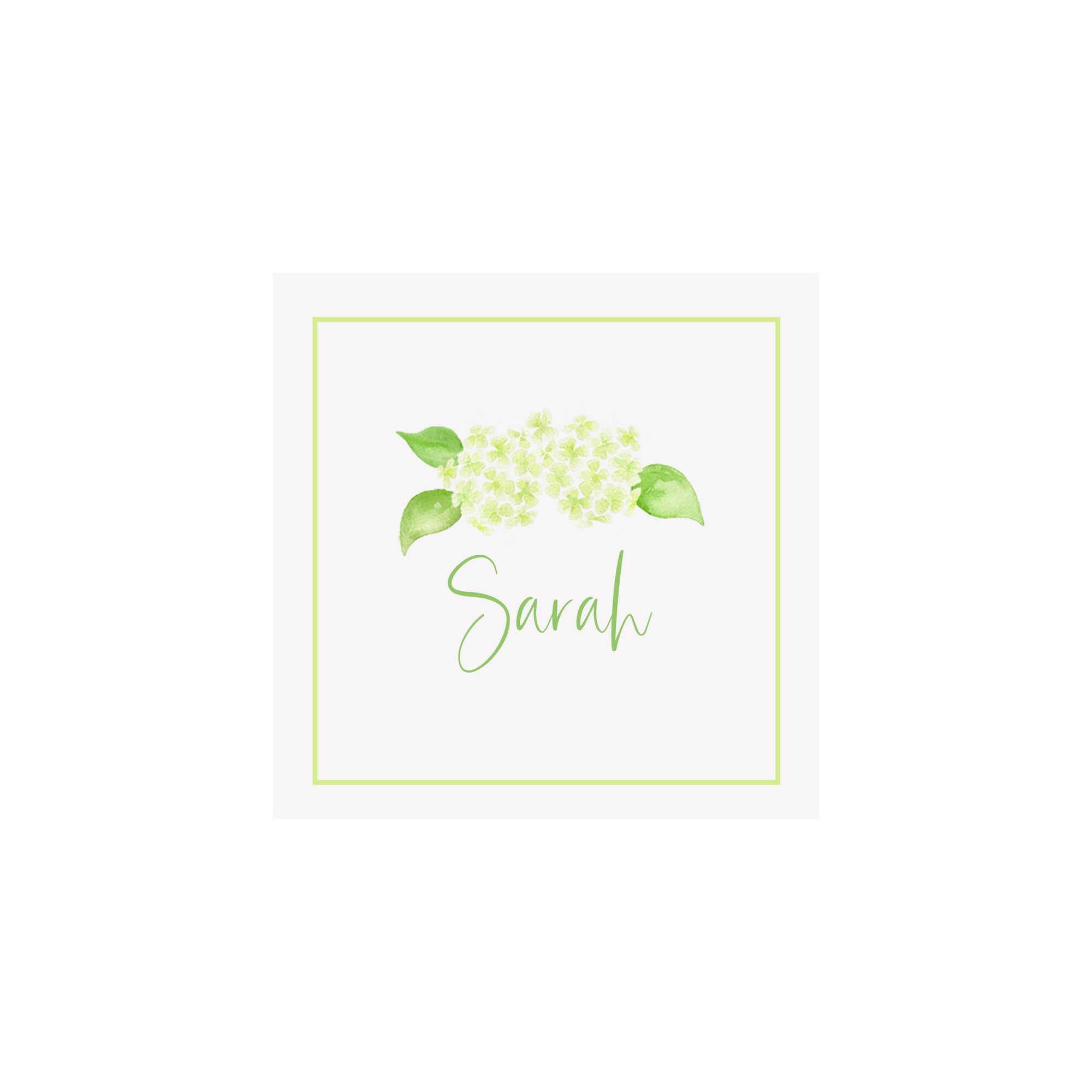 Hydrangea Green Gift Tags & Stickers