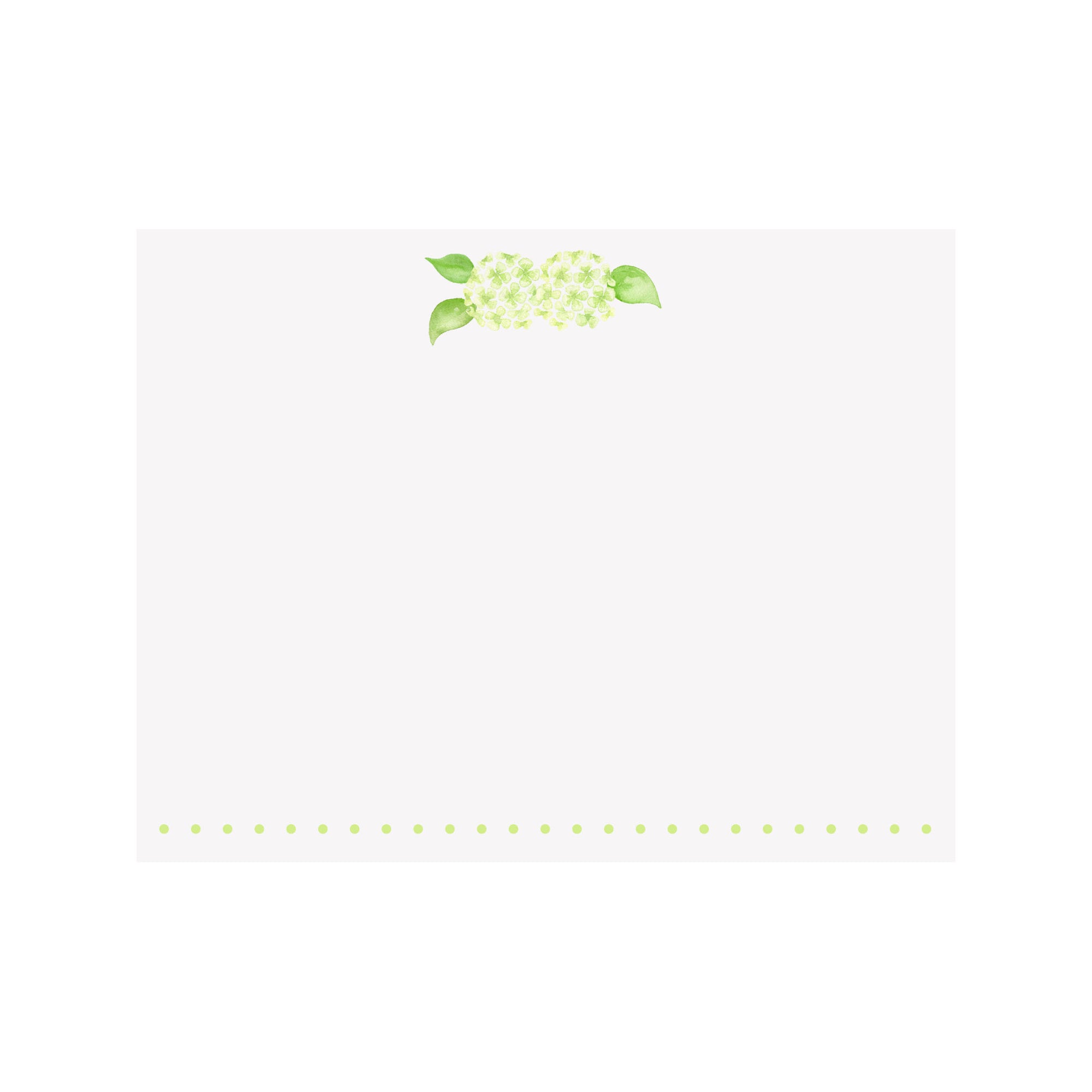 Hydrangea Note Card- Green