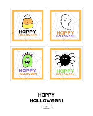 "Happy Halloween" and "You've Been Booed" Printable Tags