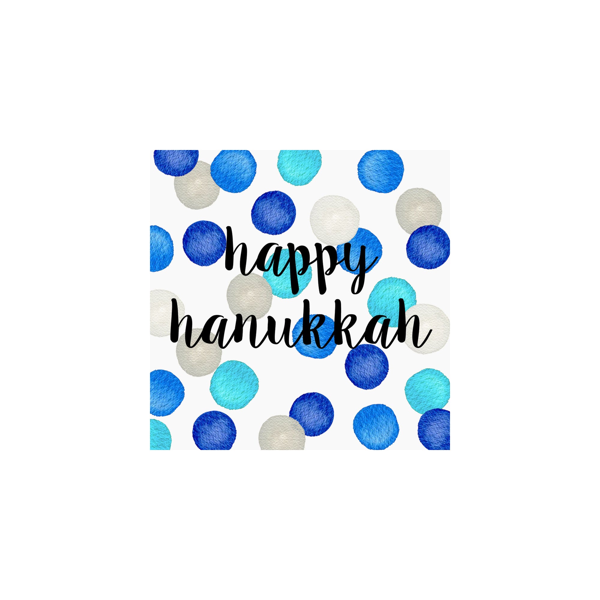 Hanukkah Dots Gift Tag