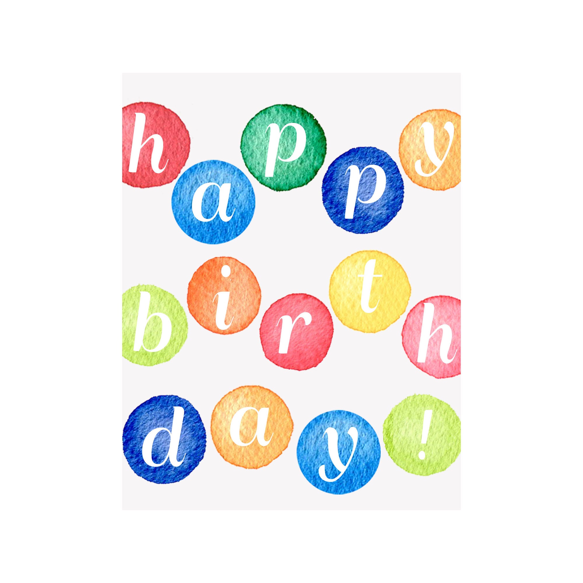Confetti Dots Happy Birthday Card