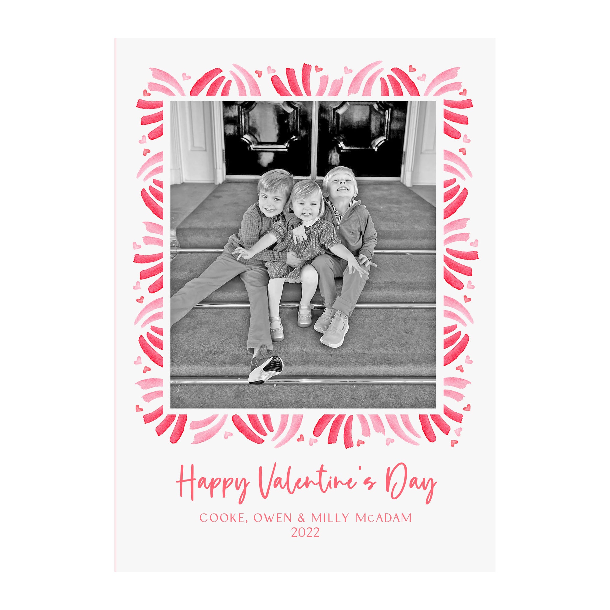 Heart Brush Valentine's Day Photo Cards