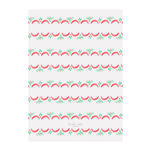 Holly Scallop Holiday Photo Cards