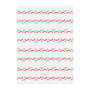 Holly Scallop Holiday Photo Cards