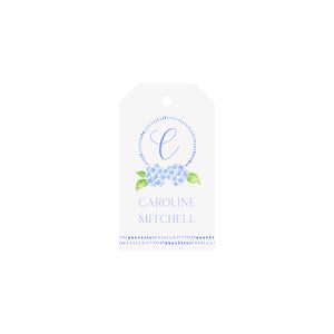 Hydrangea Wreath Personalized Luggage Gift Tags
