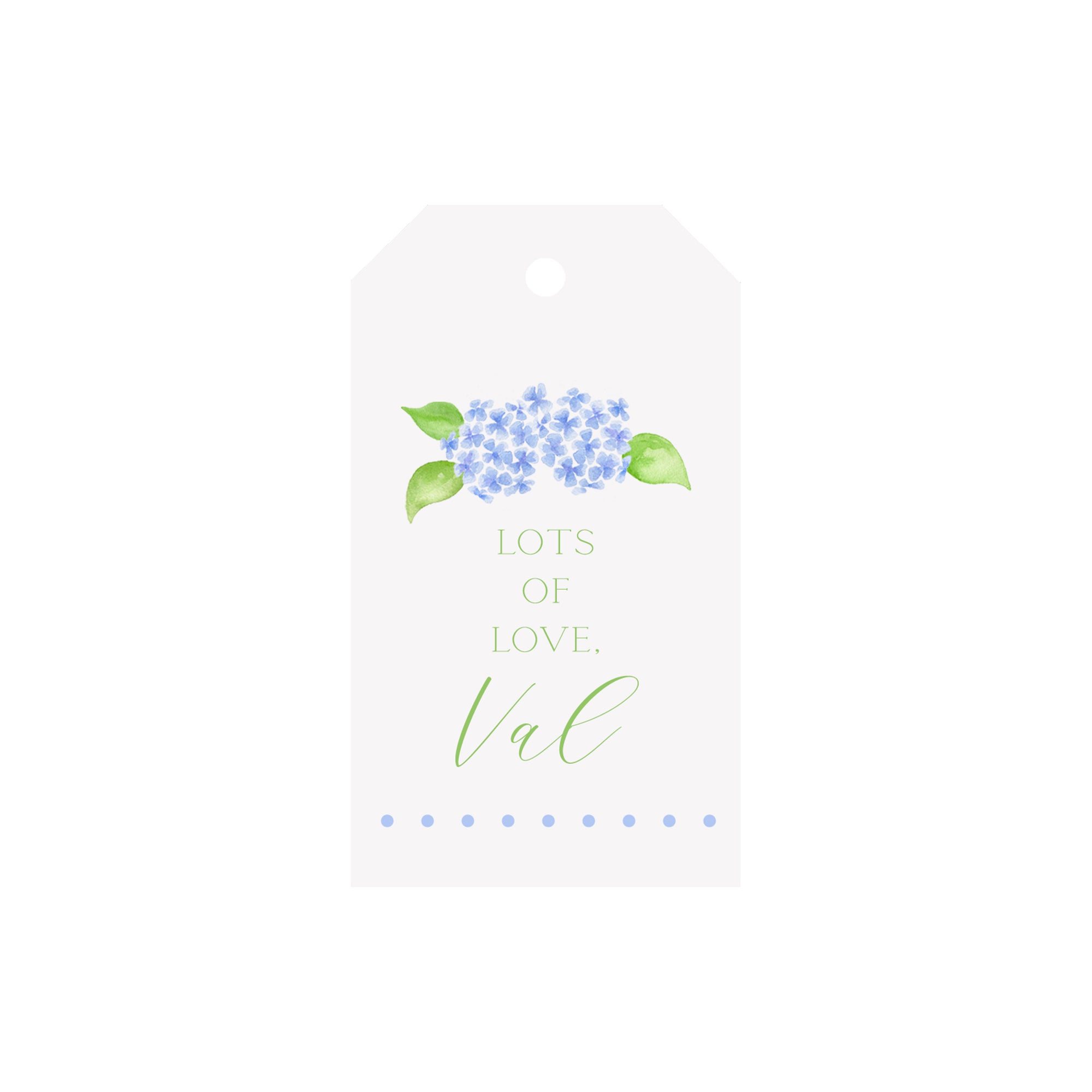 Hydrangea Personalized Luggage Gift Tags