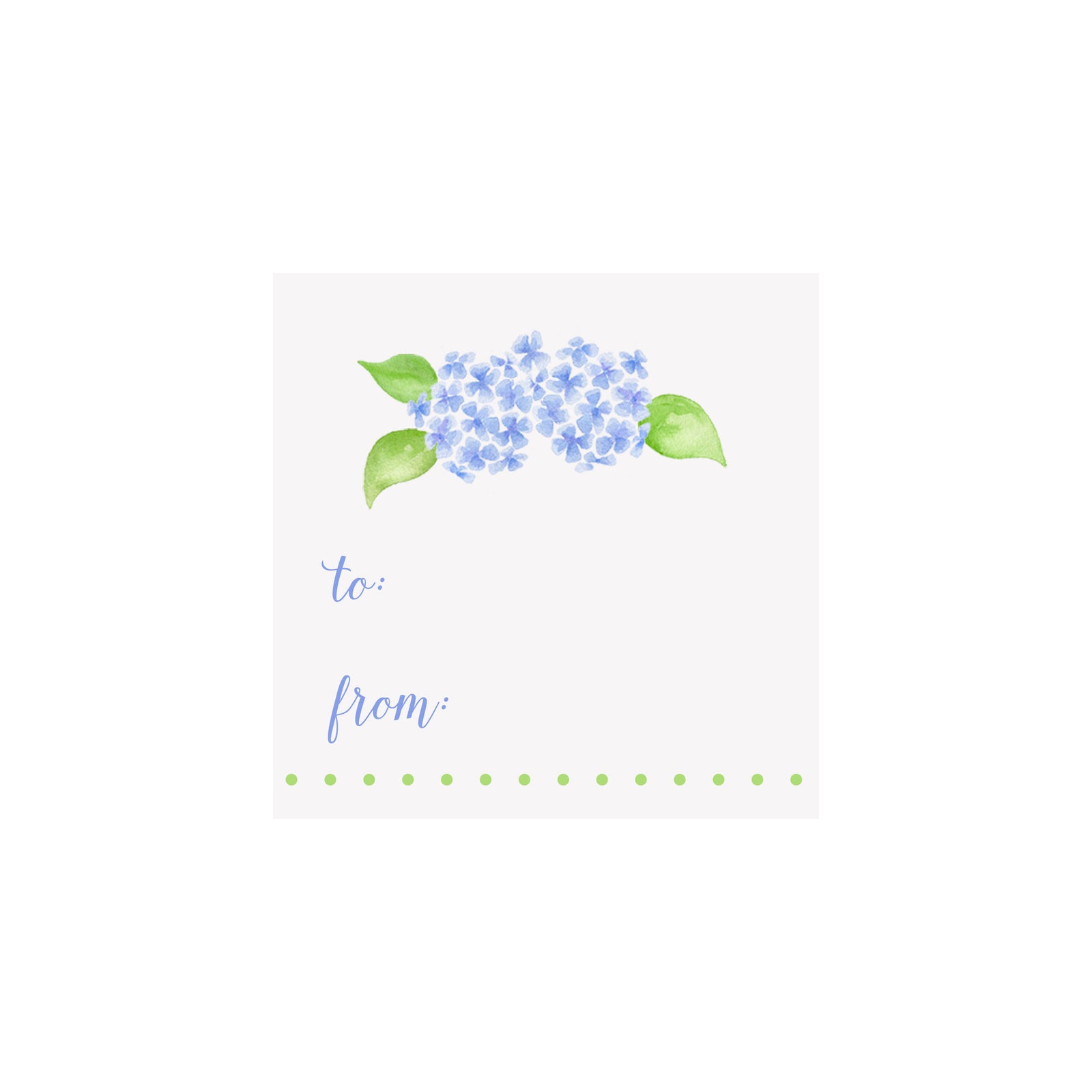 Hydrangea Gift Tag
