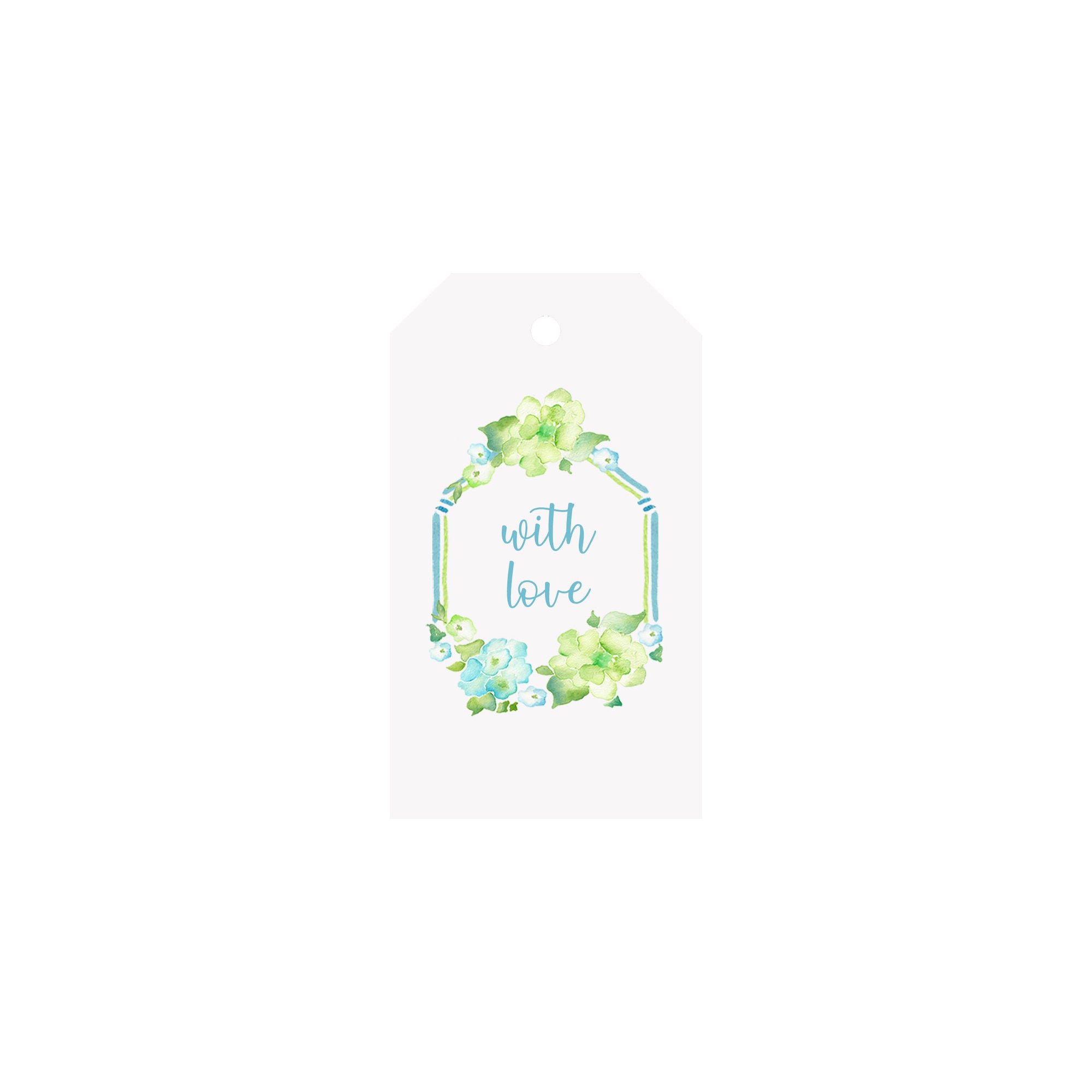 Hydrangeas "With Love" Luggage Gift Tags