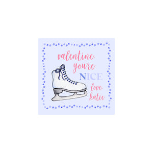 Ice Skate Valentine Gift Tags & Stickers