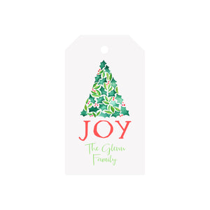 JOY Tree Personalized Angled/Drilled Gift Tags