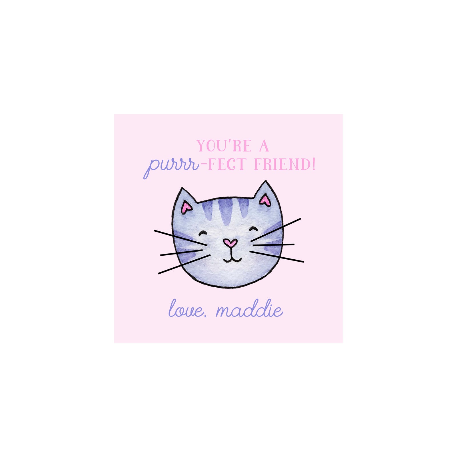 Kitten Valentine Gift Tags & Stickers