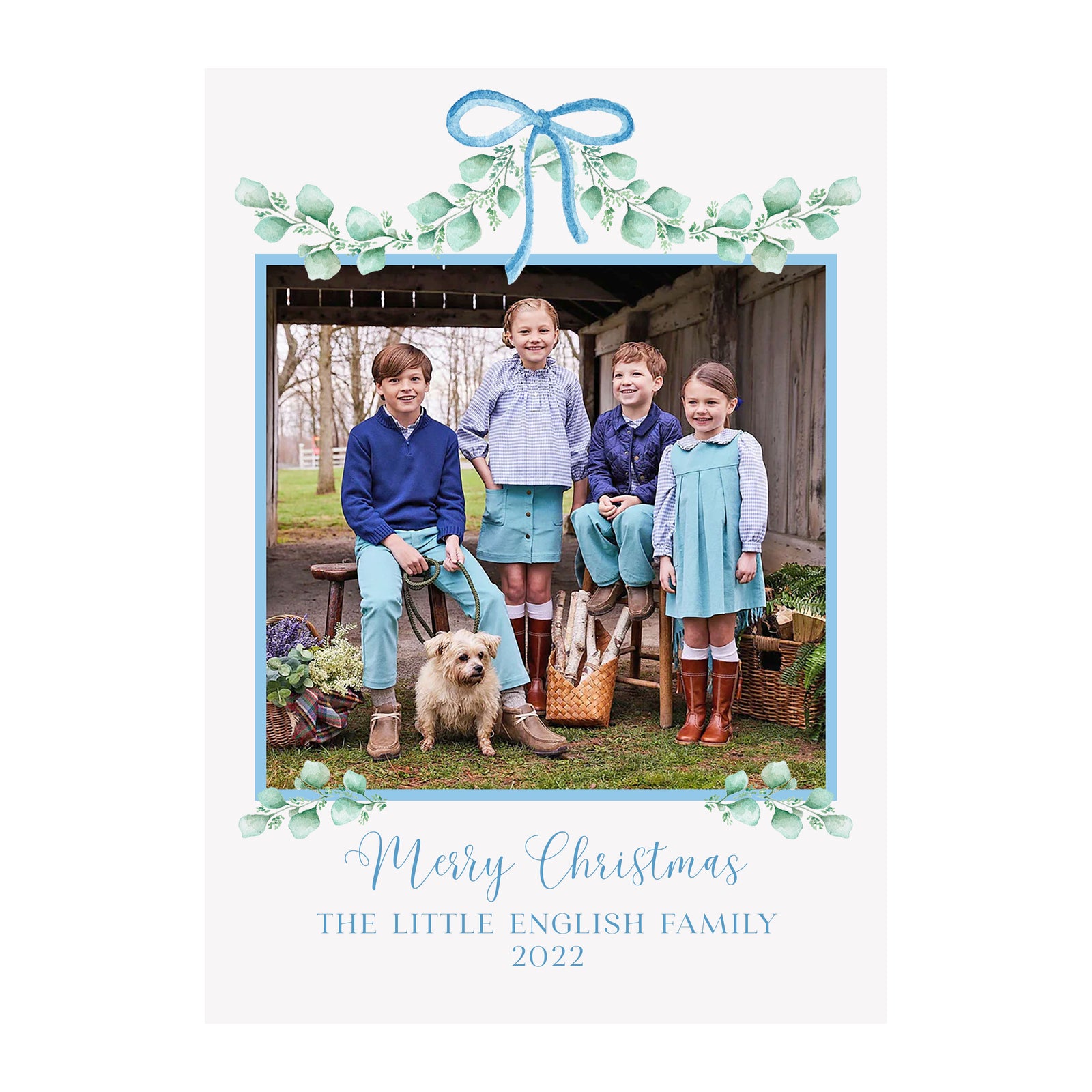 Eucalyptus Garland Holiday Photo Cards