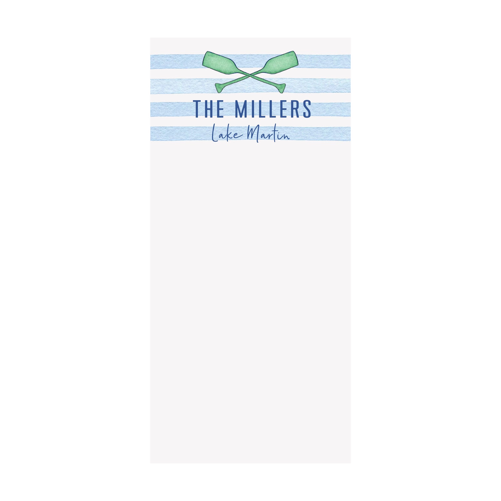 Canoe Oars Notepad- Personalized