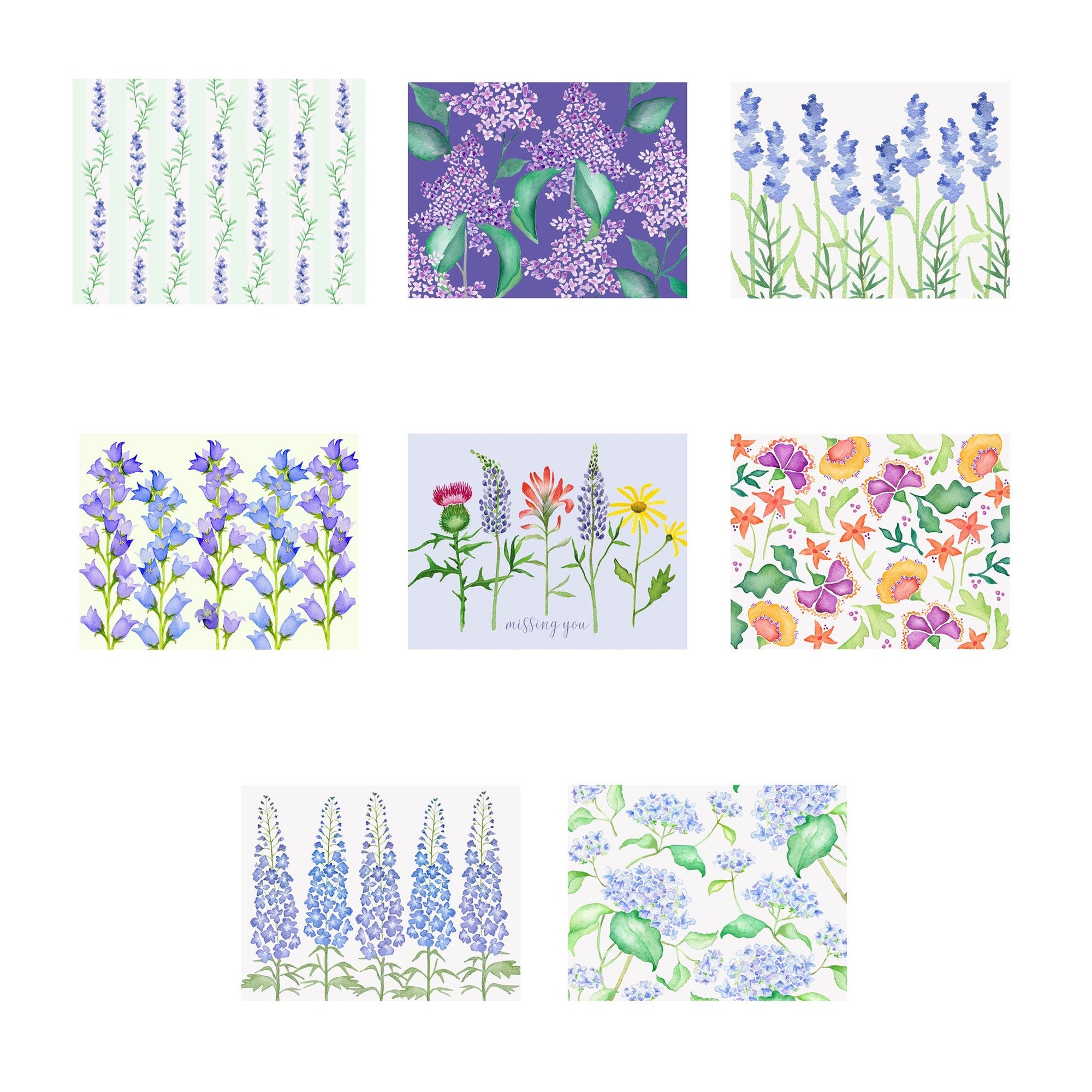Lavender Love- Assorted Foldover Note Cards