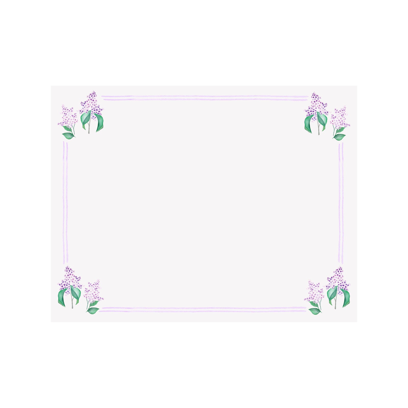 Lilac Border Note Card