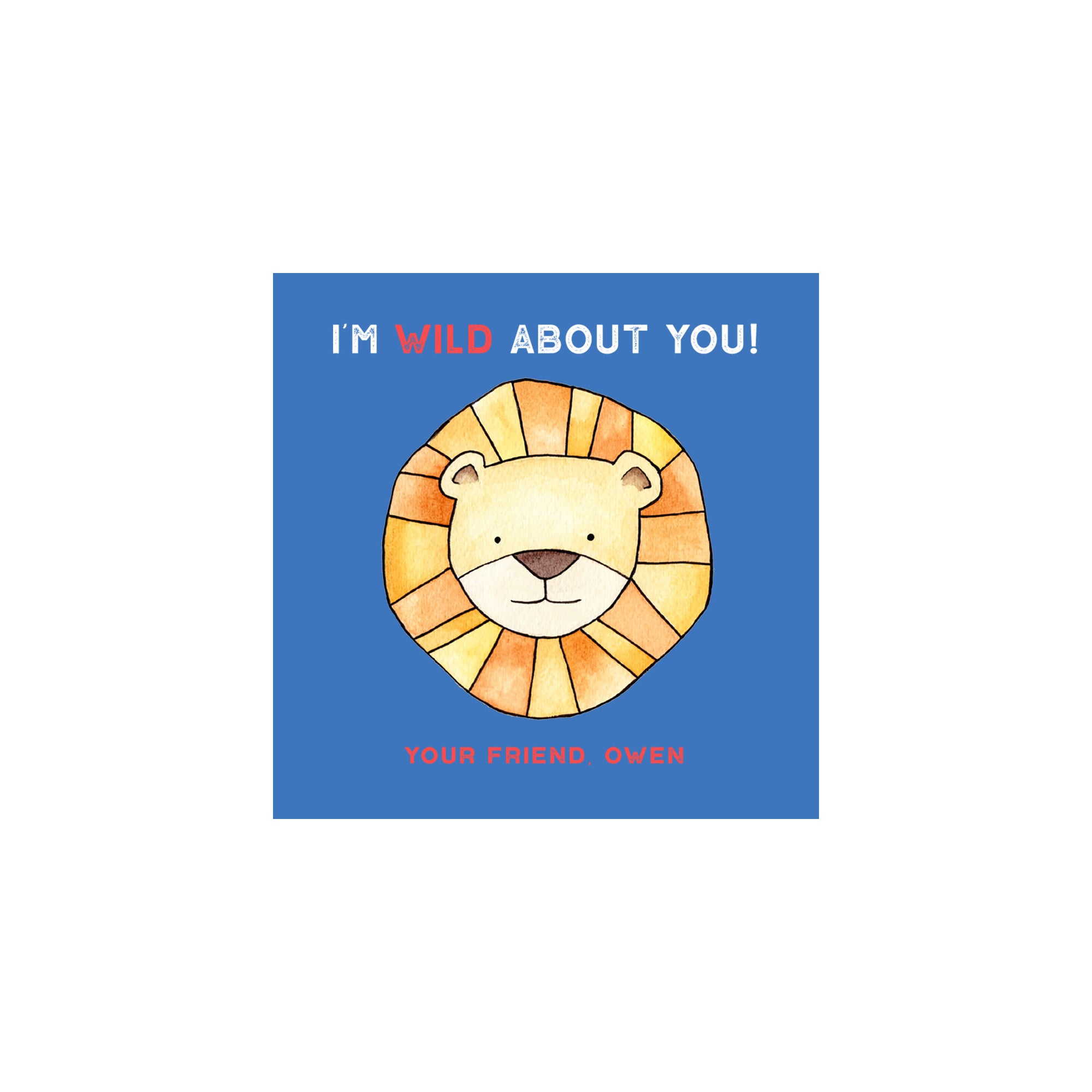 Lion Valentine Gift Tags & Stickers