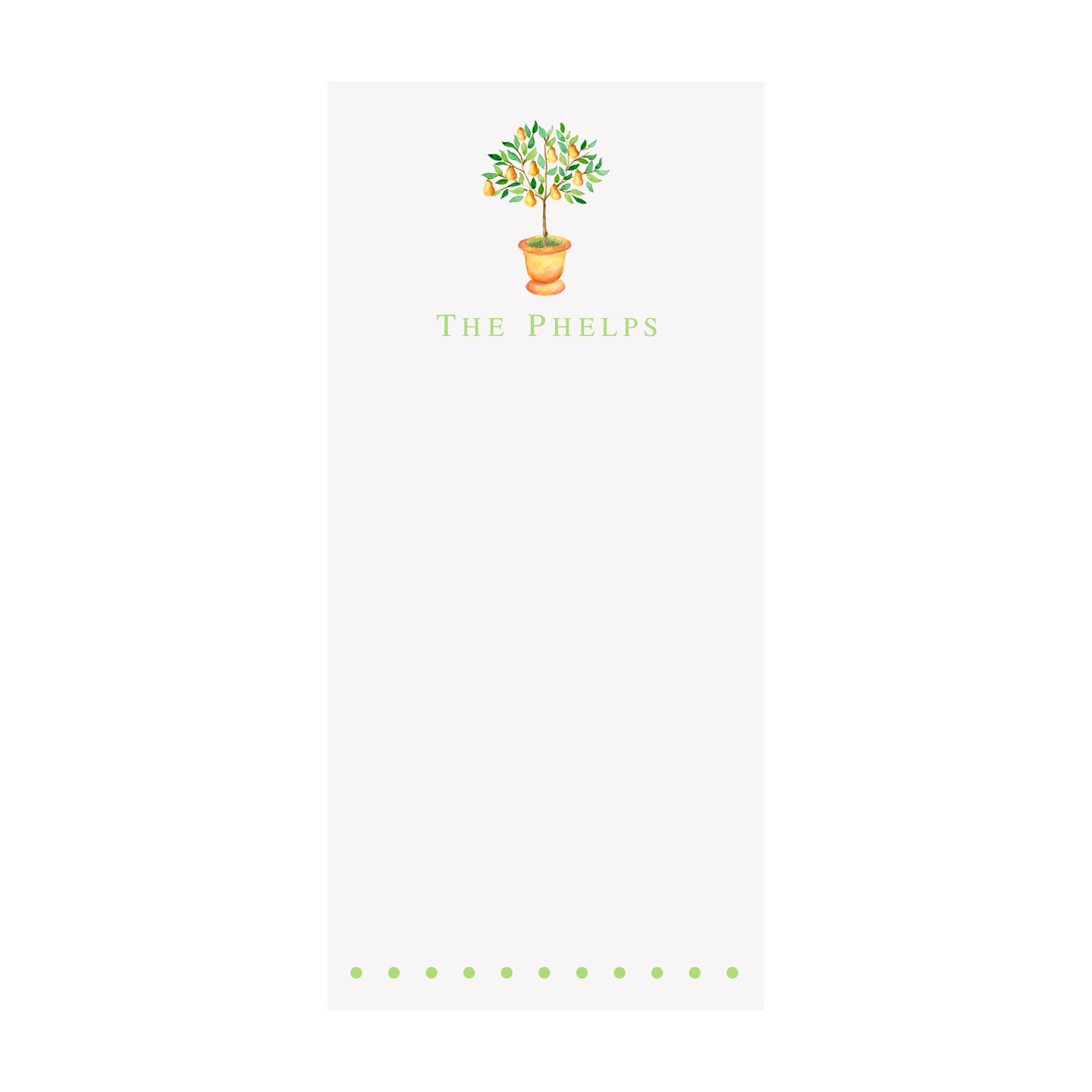 Little Pear Tree Notepad- Personalized