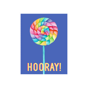 Hooray Lollipop Greeting Card