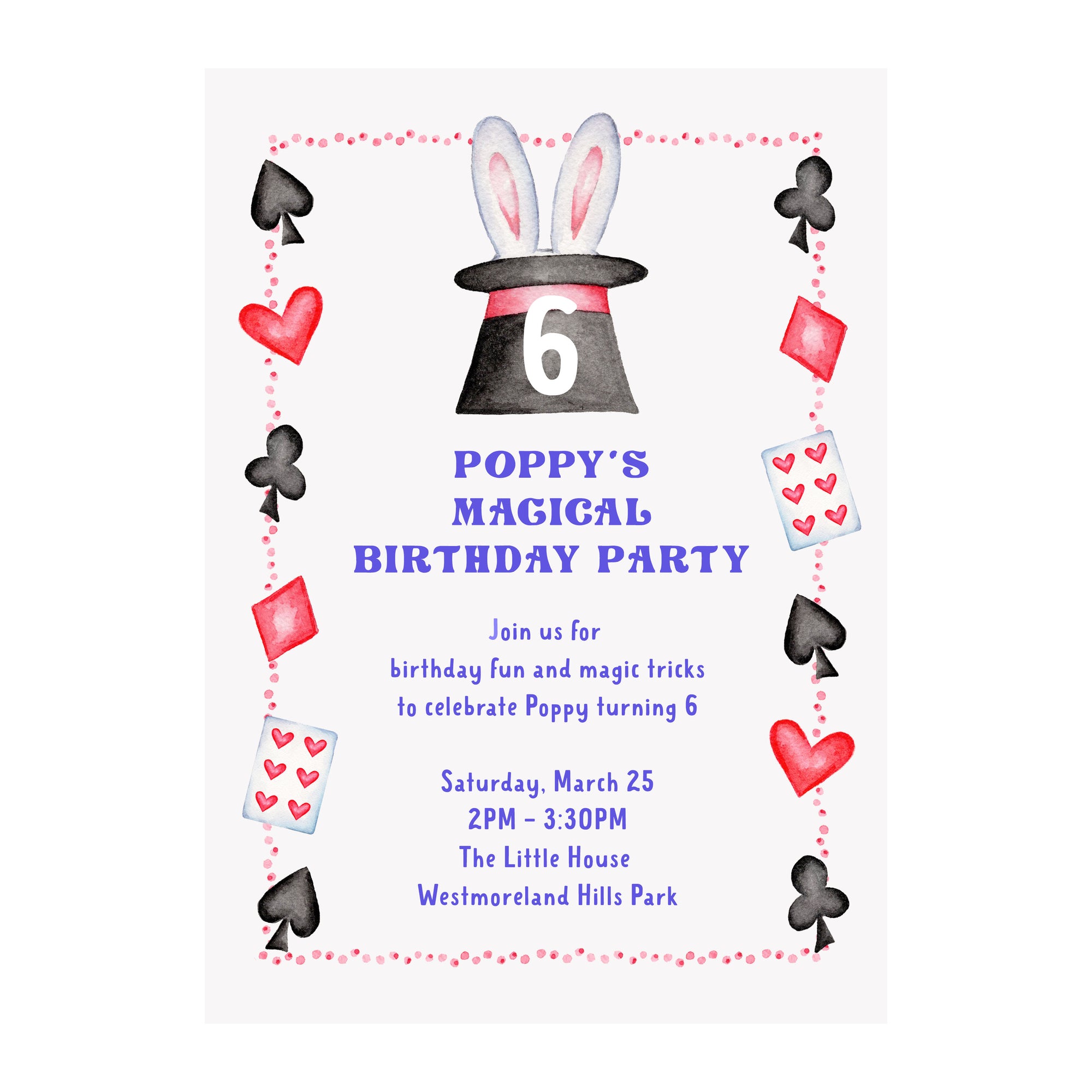 Magic Tricks Magical Party Invitation
