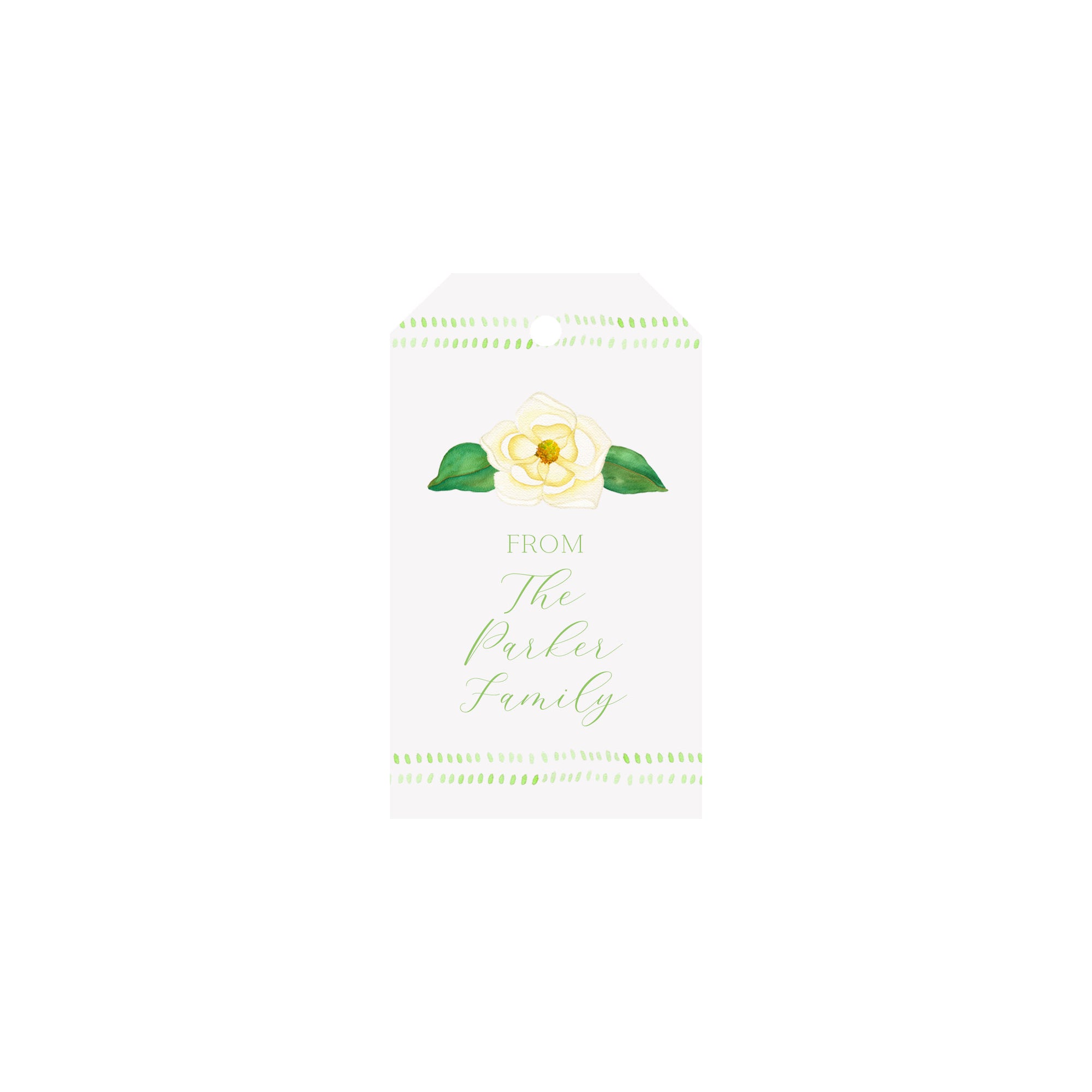 Magnolia Personalized Angled/Drilled Gift Tags