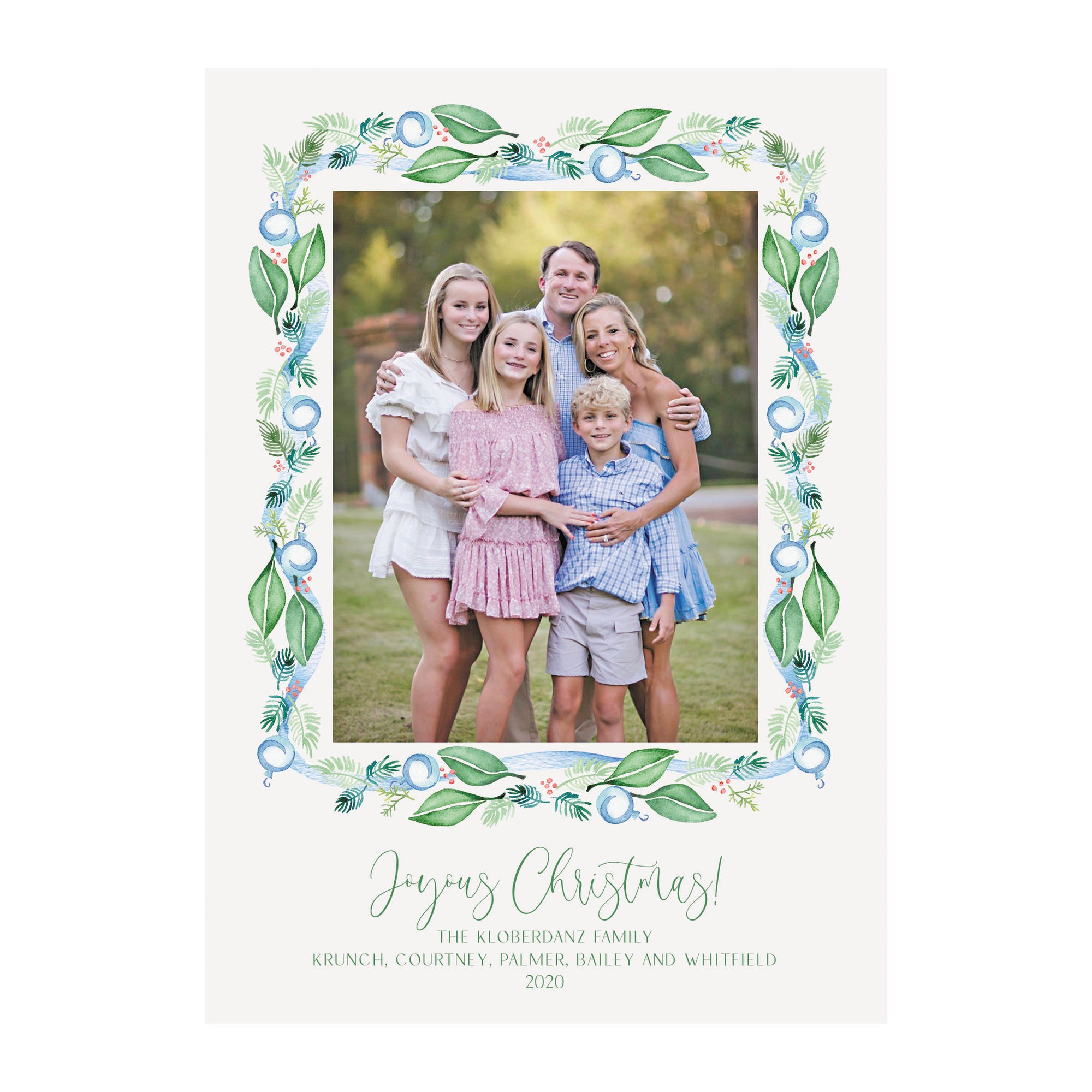 Magnolia Garland Holiday Photo Cards