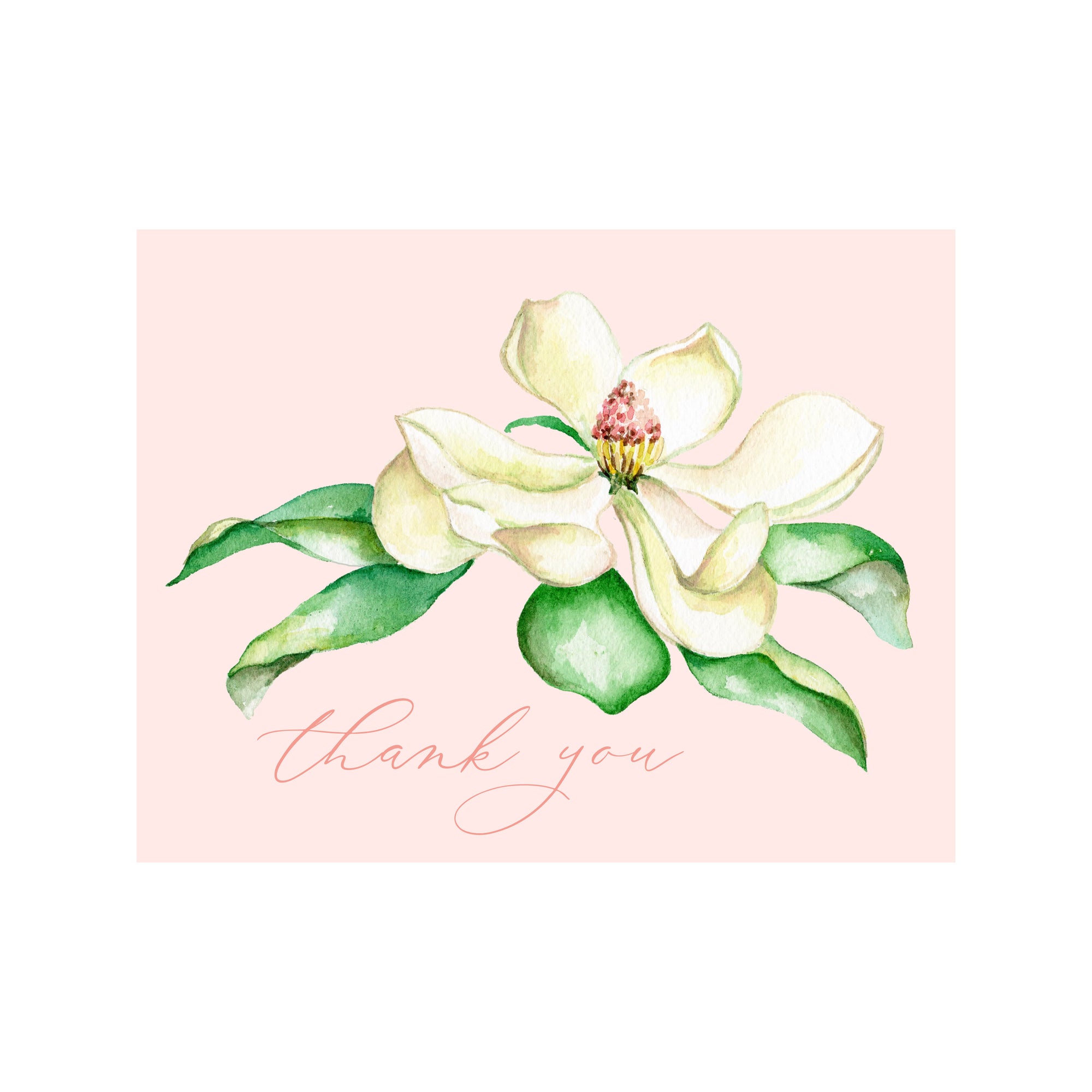 Magnolia Thank you Greeting Card