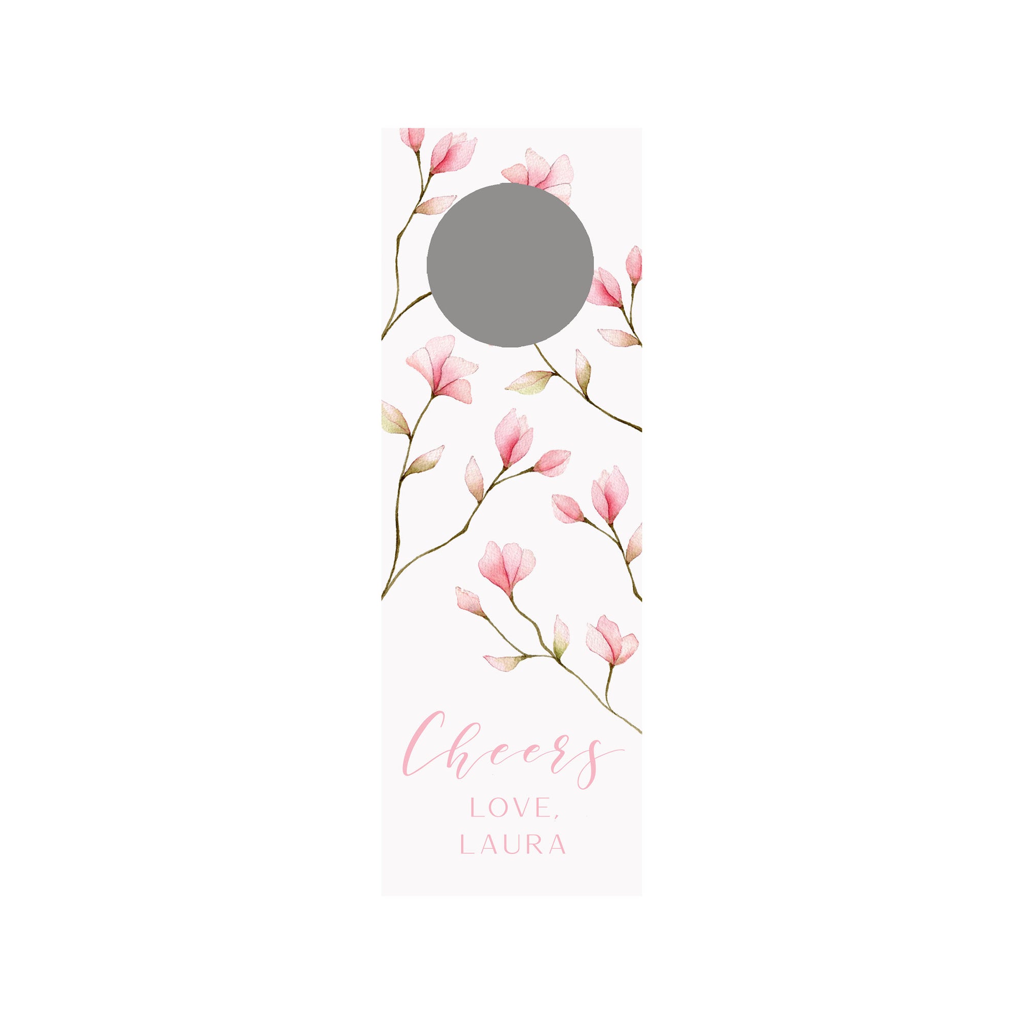 Tulip Magnolia Personalized Wine Tag