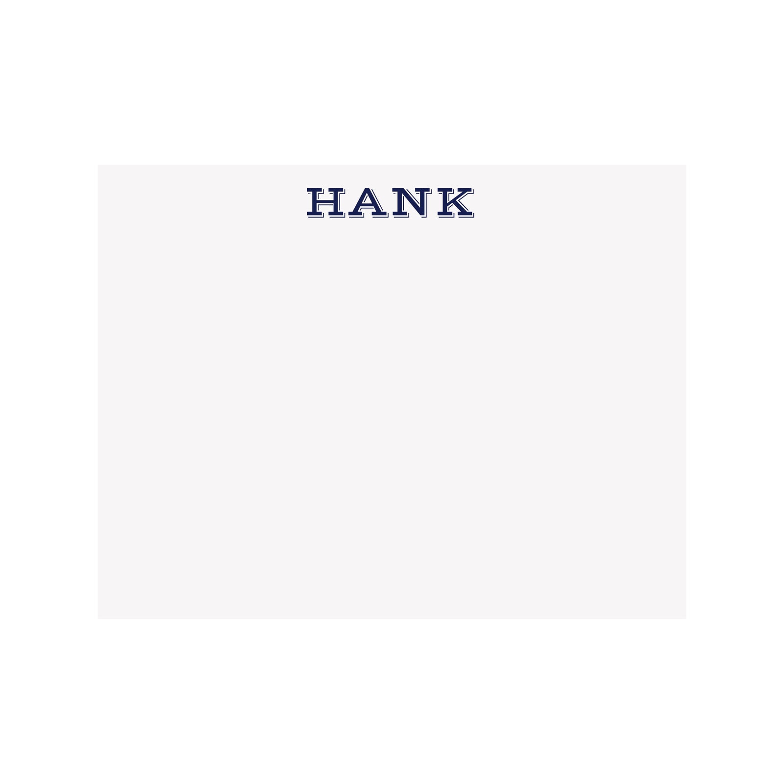 Personalized Name Stationery- Block Shadow