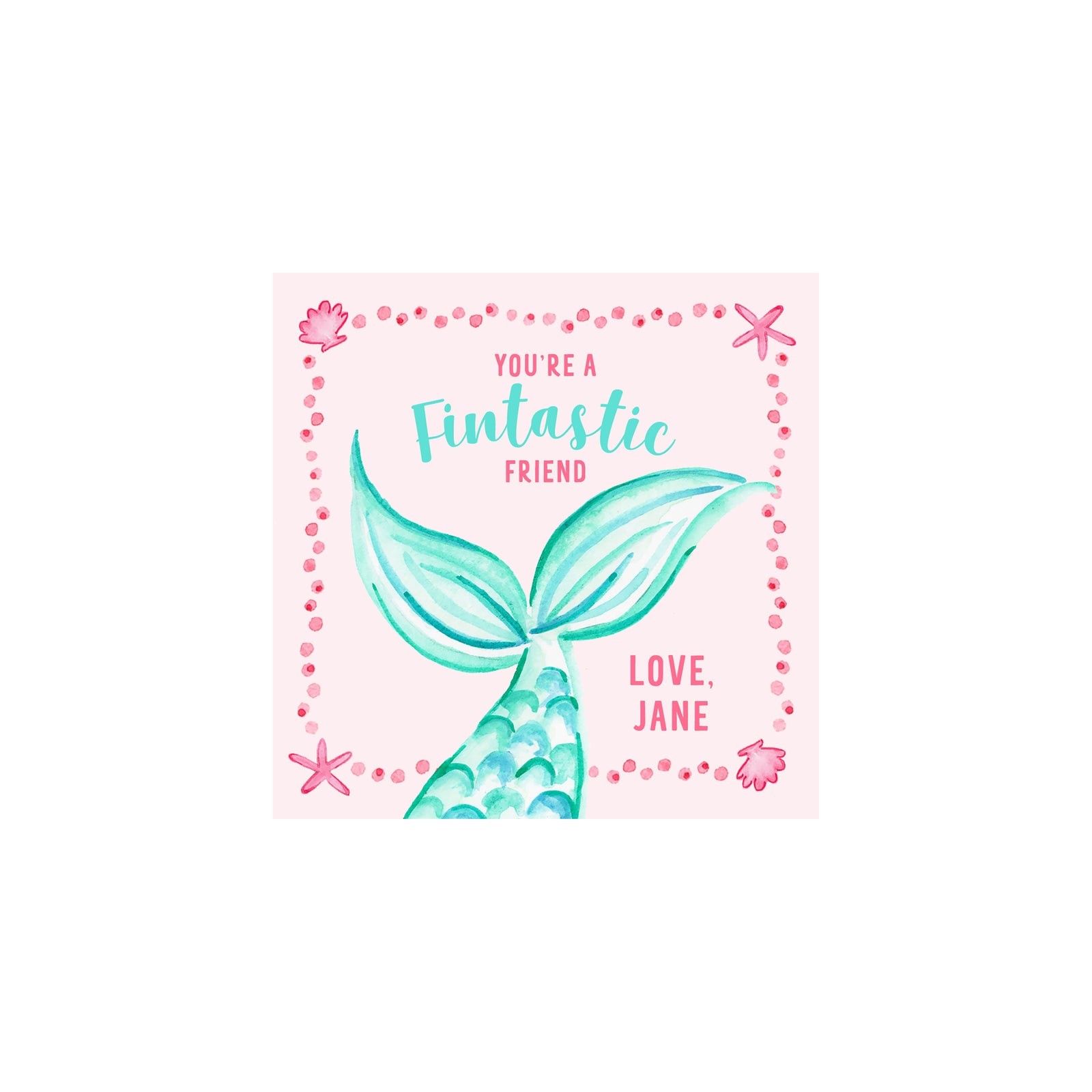 Mermaid Valentine Gift Tags & Stickers