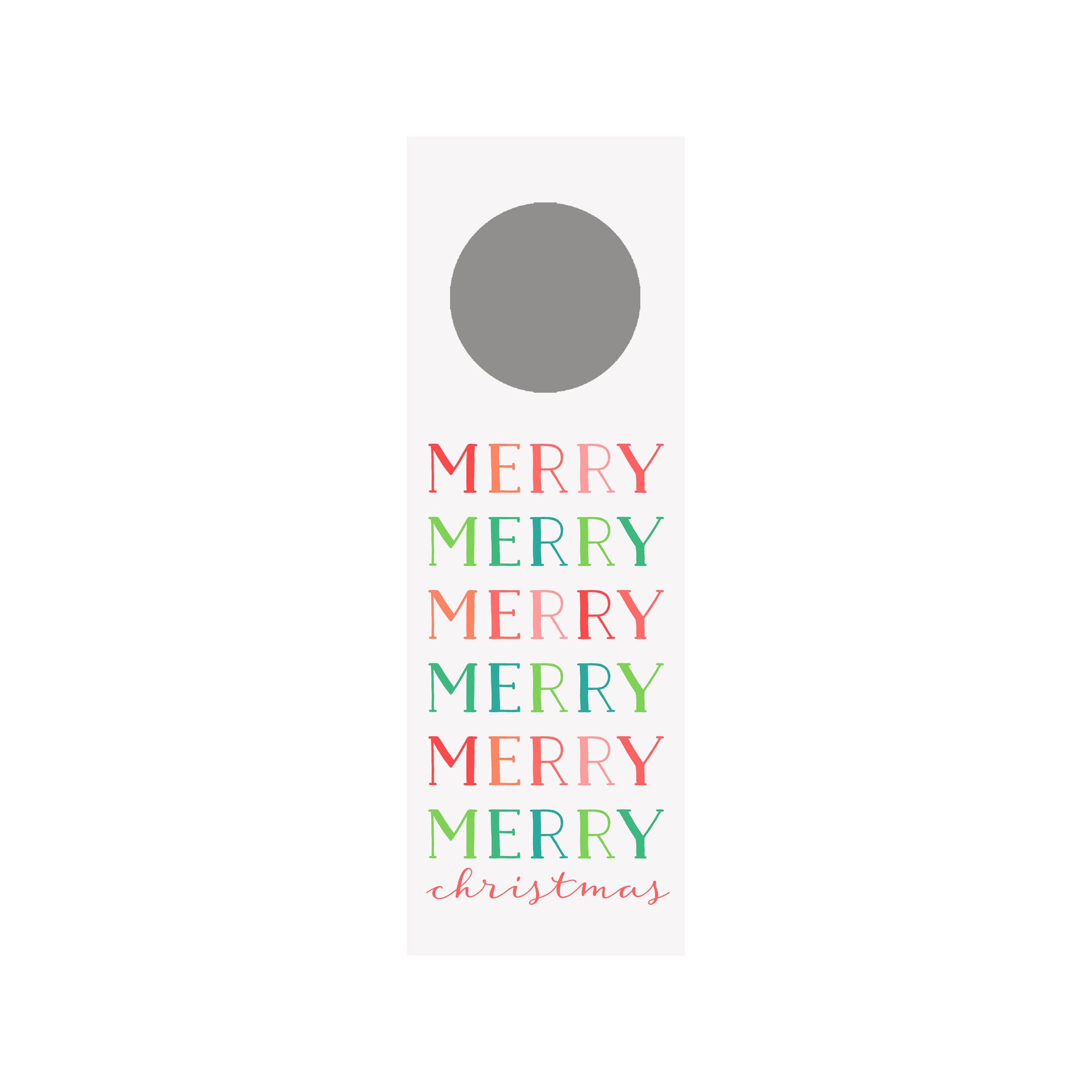 Merry Merry Colorblock Bottle & Wine Tag