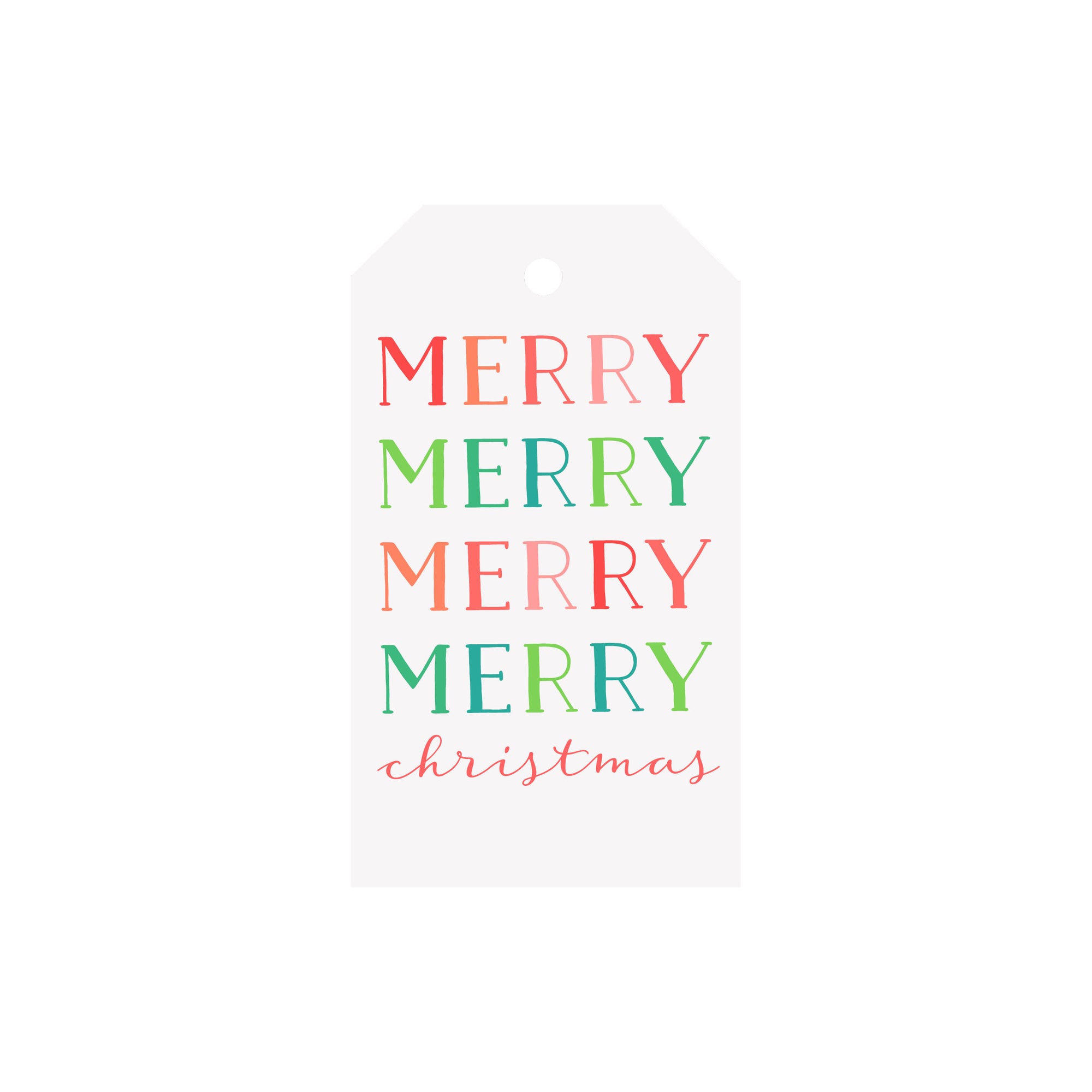 Merry Merry Colorblock Luggage Gift Tags