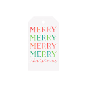 Merry Merry Colorblock Luggage Gift Tags