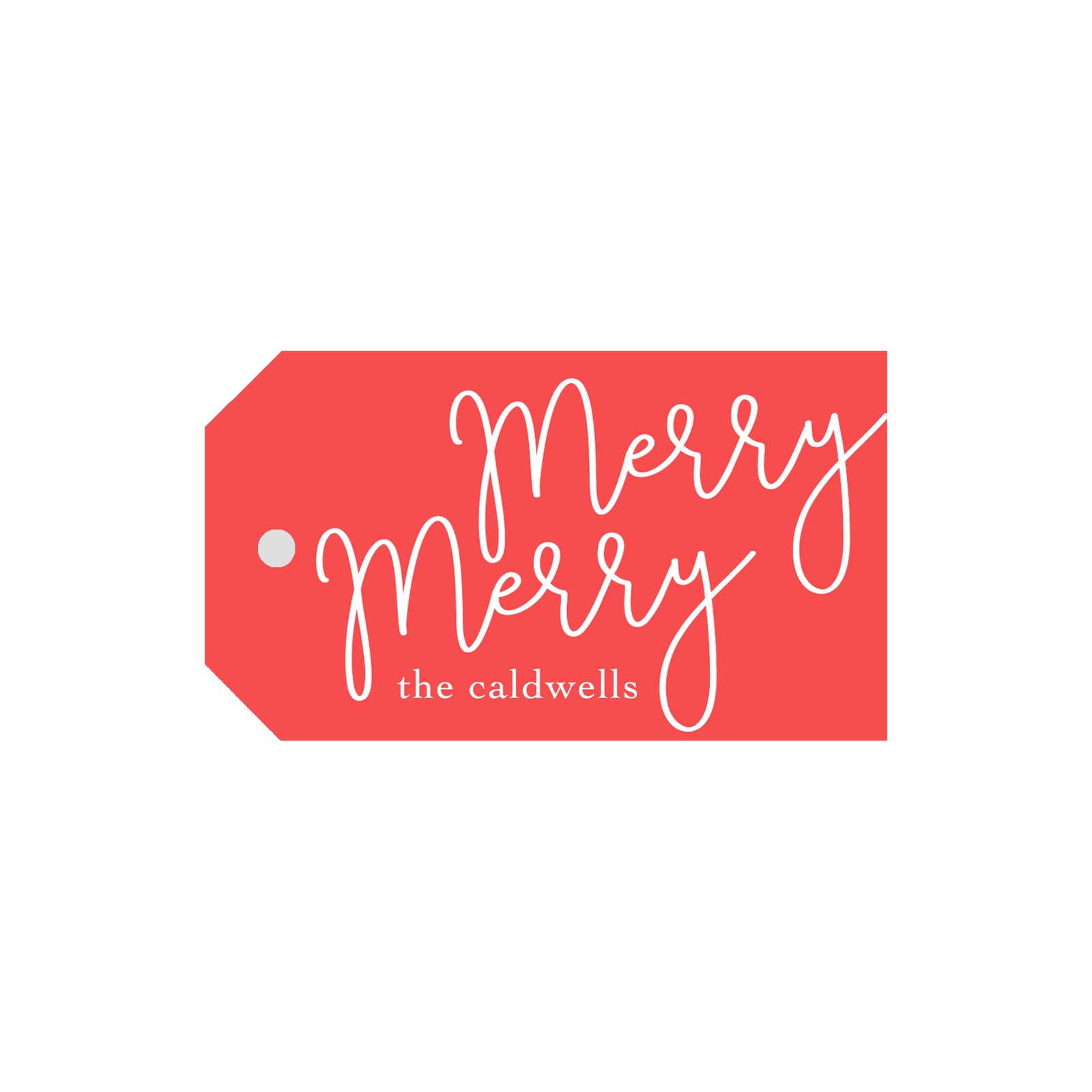 Merry Merry Personalized Luggage Gift Tags- Red