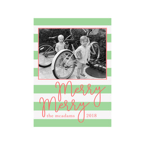 Merry Merry Stripes Holiday Photo Cards